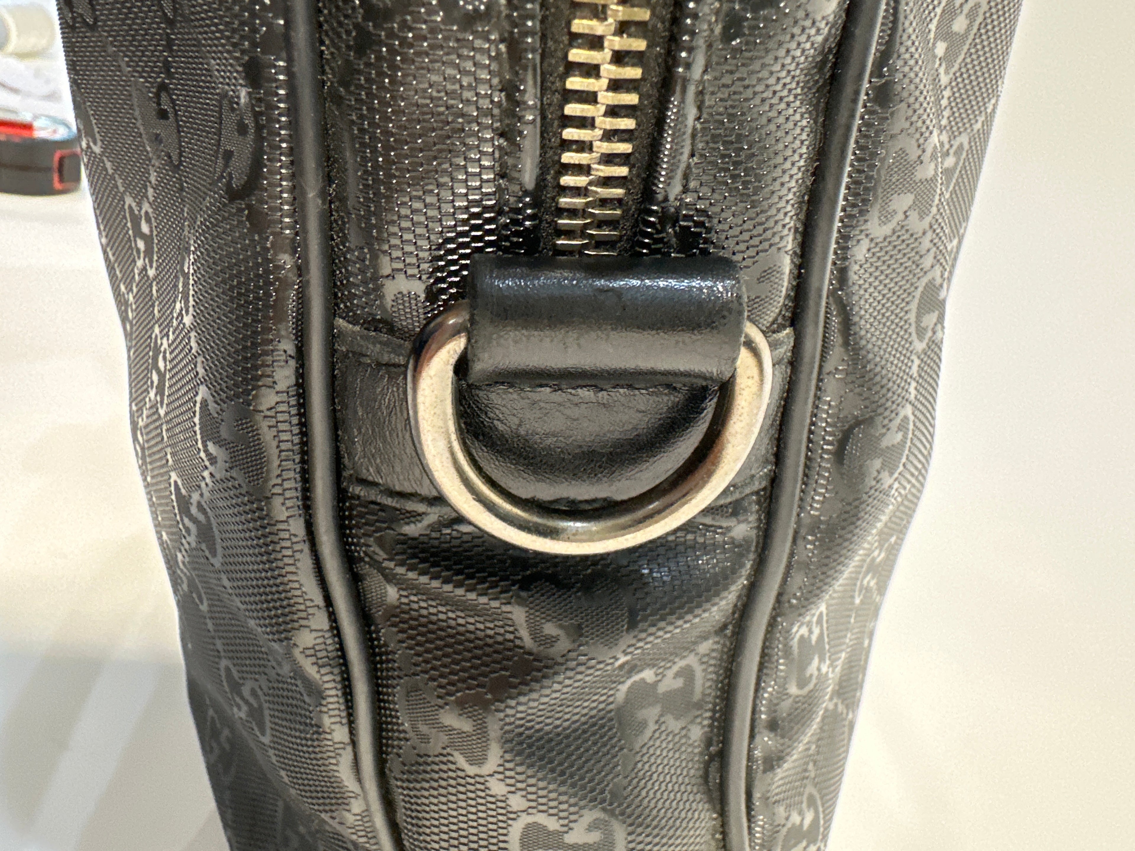 Gucci Embossed GG Briefcase Black PVC business Laptop bag