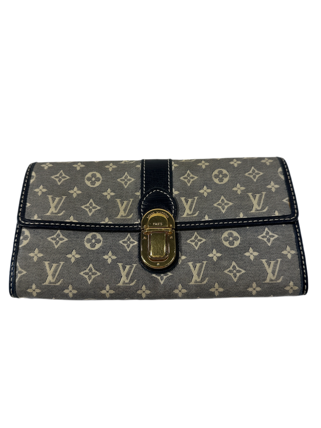 Louis Vuitton Encre Monogram Idylle Canvas and Leather Sarah Wallet with Box and Dust Bag
