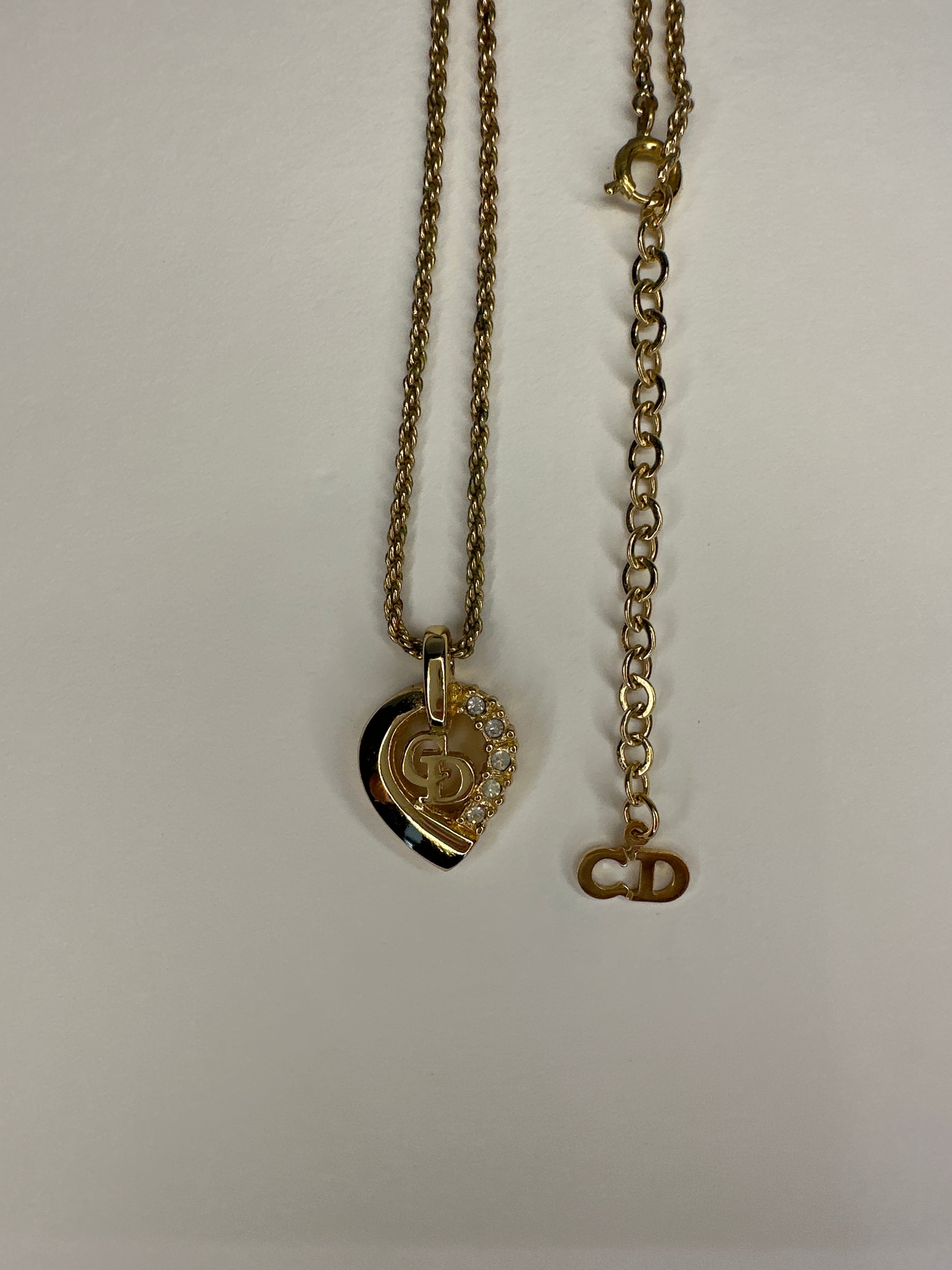 Dior Vintage Rhinestone
Gold Necklace