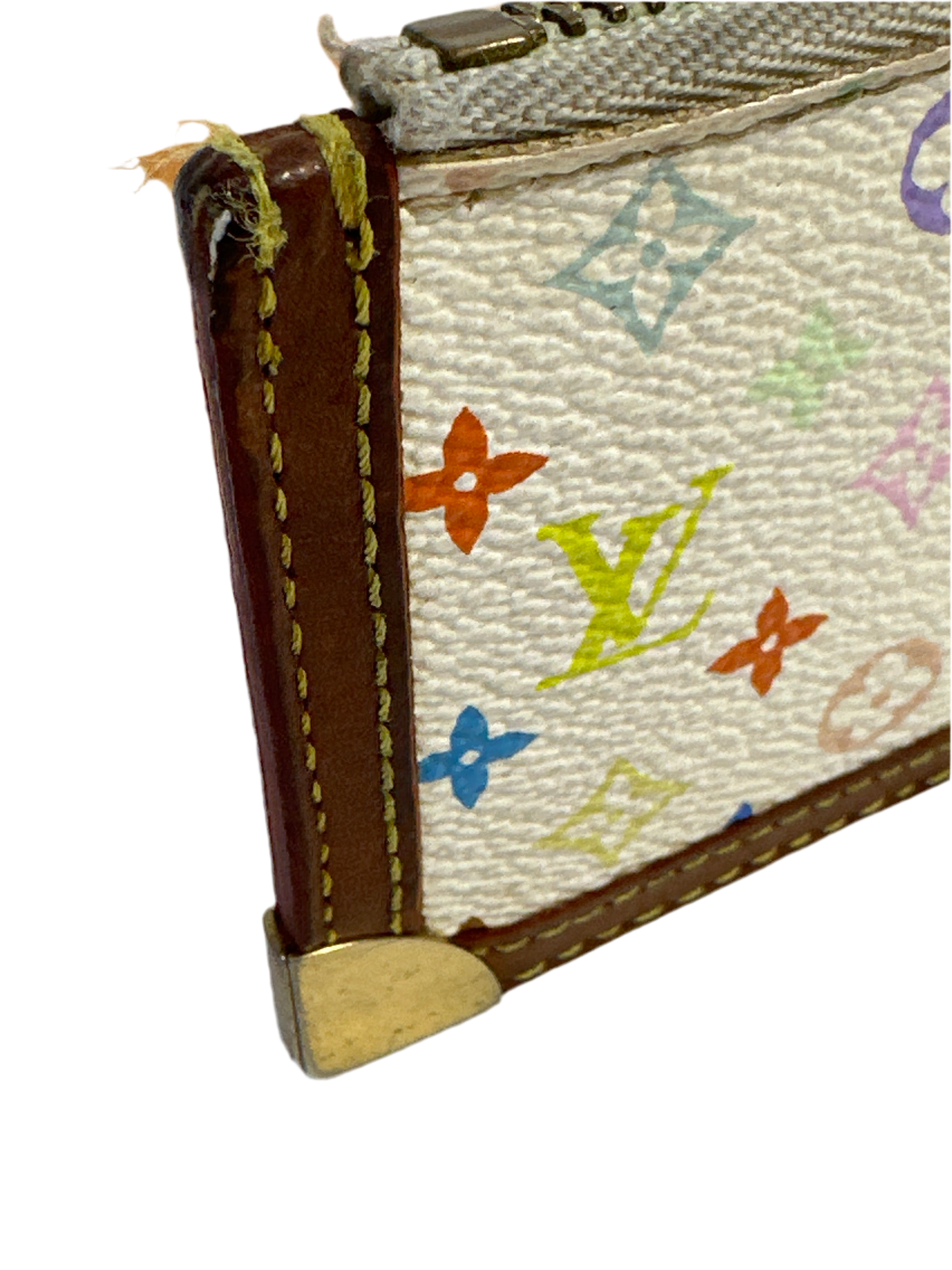 Vintage LOUIS VUITTON Limited Edition Monogram Multicolor pochette Cles/pouch