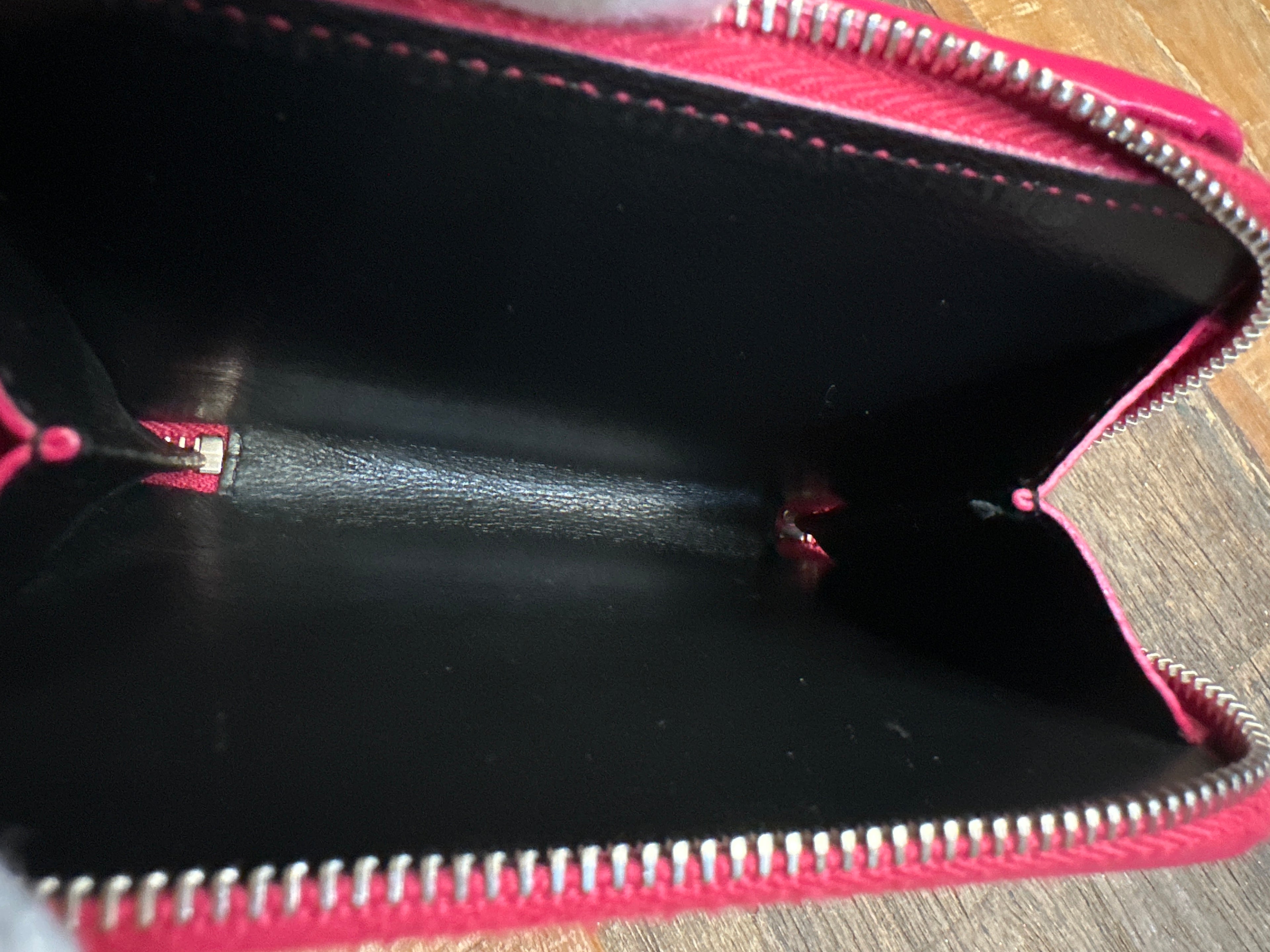 Saint Laurent YSL Round Bi-fold Wallet Pink Leather Women's SAINT LAURENT