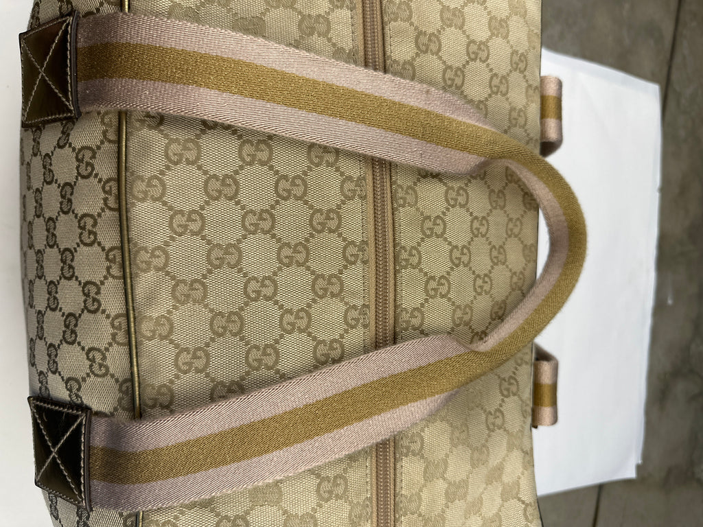 Gucci GG Canvas Web Duffle Bag