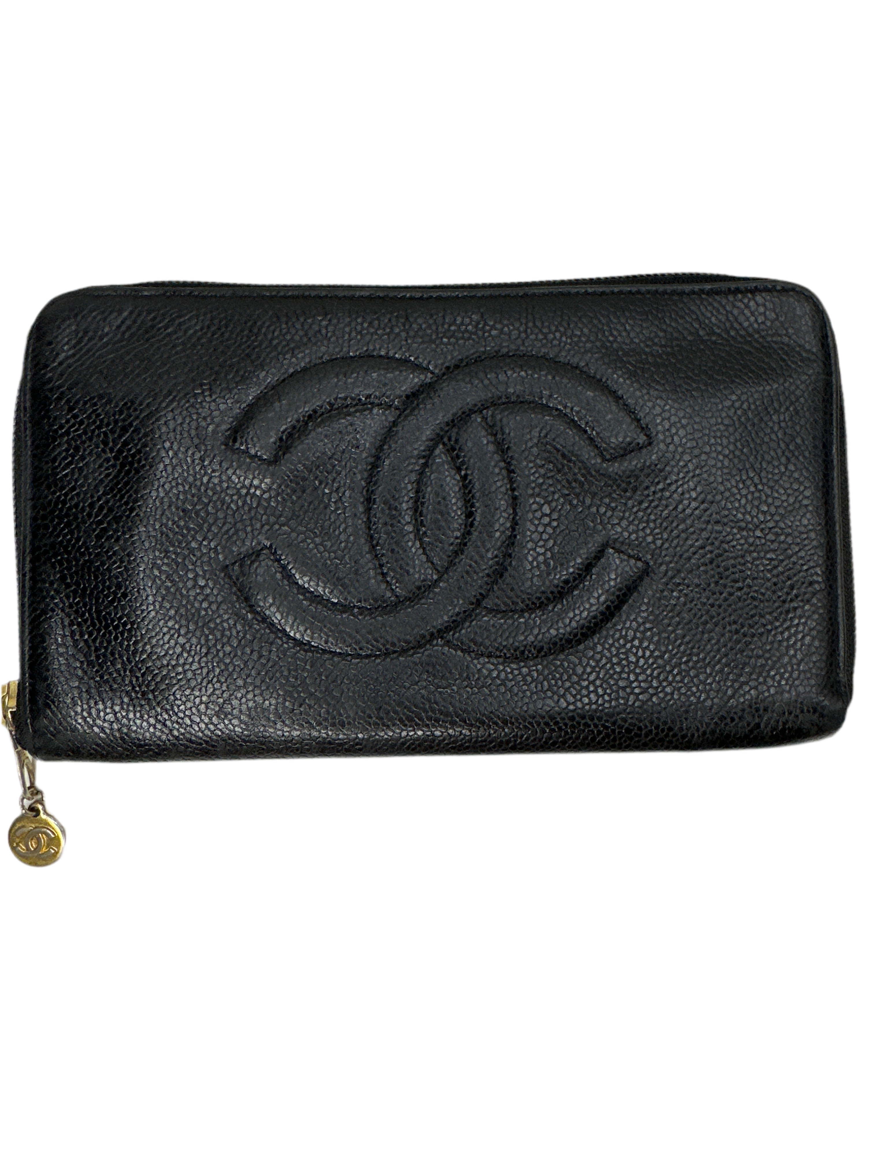 Vintage Chanel CC Wallet zip around