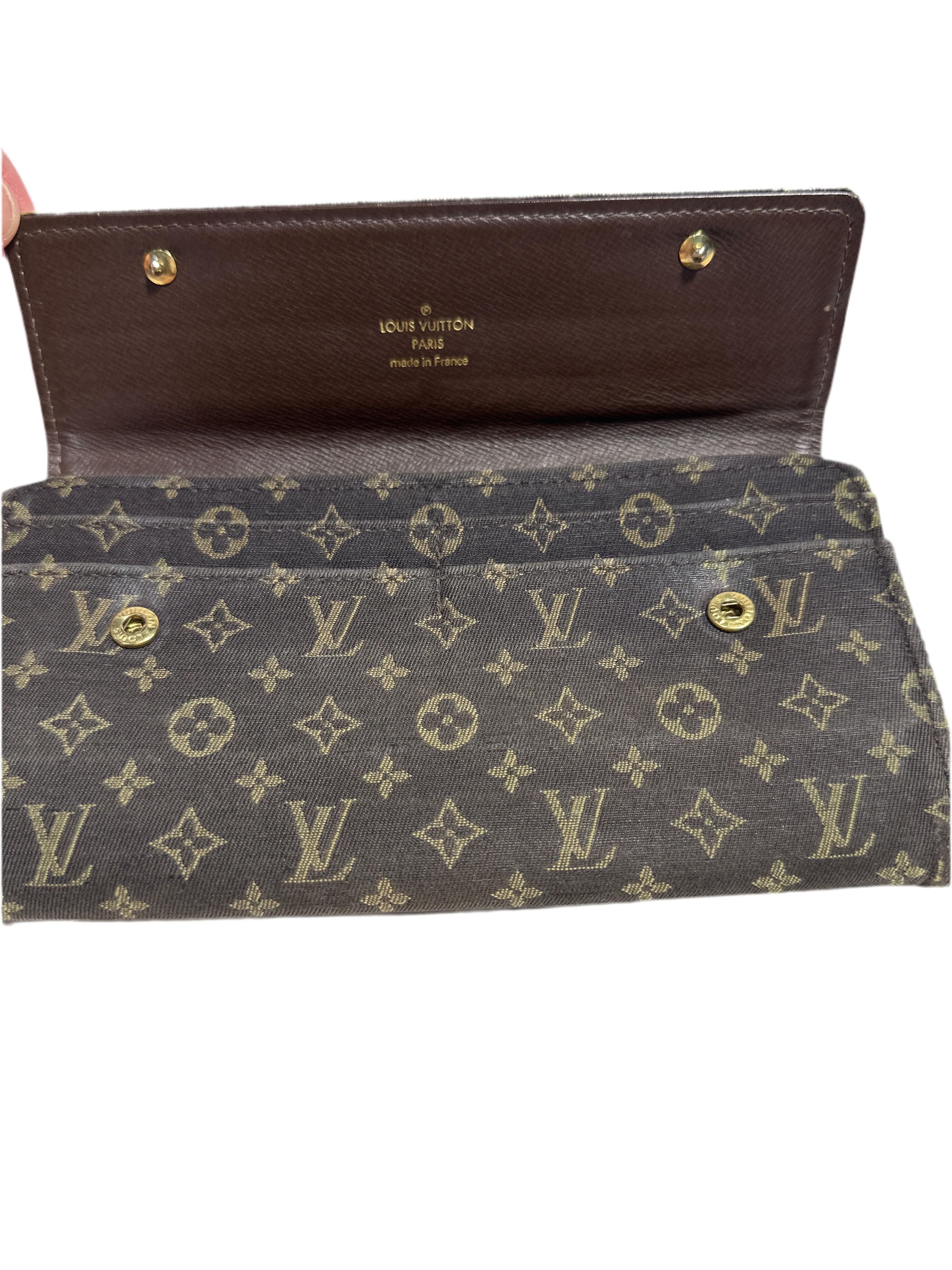 Vintage Louis Vuitton mini lin porte sarah long wallet