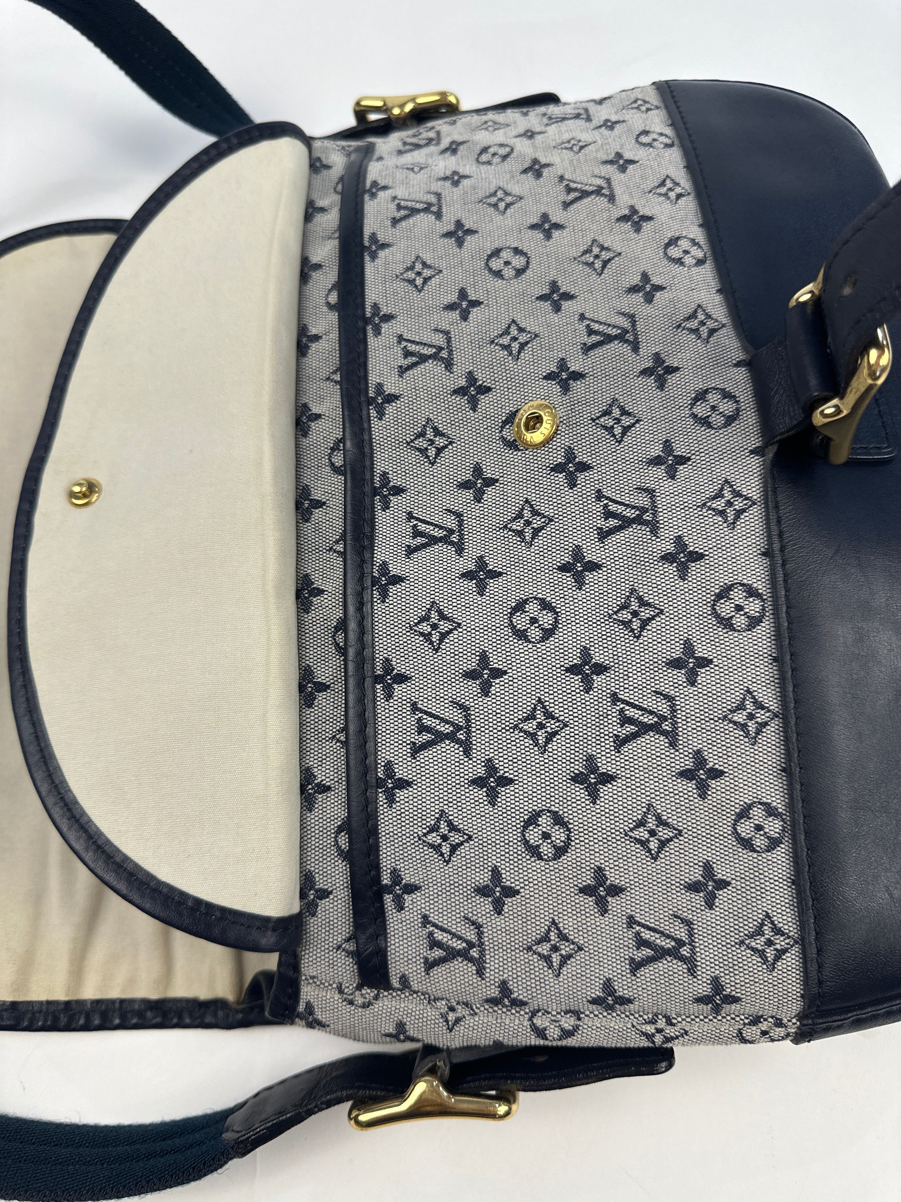 LOUIS VUITTON Monogram Mini Belanger Shoulder Bag Blue