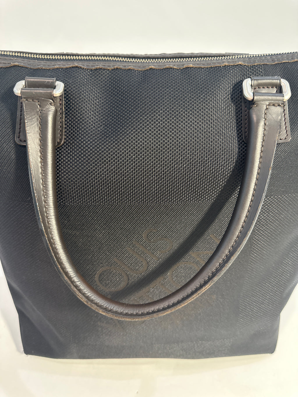 Louis Vuitton Cougar Damier Jean Tote Bag Black Brown with COA