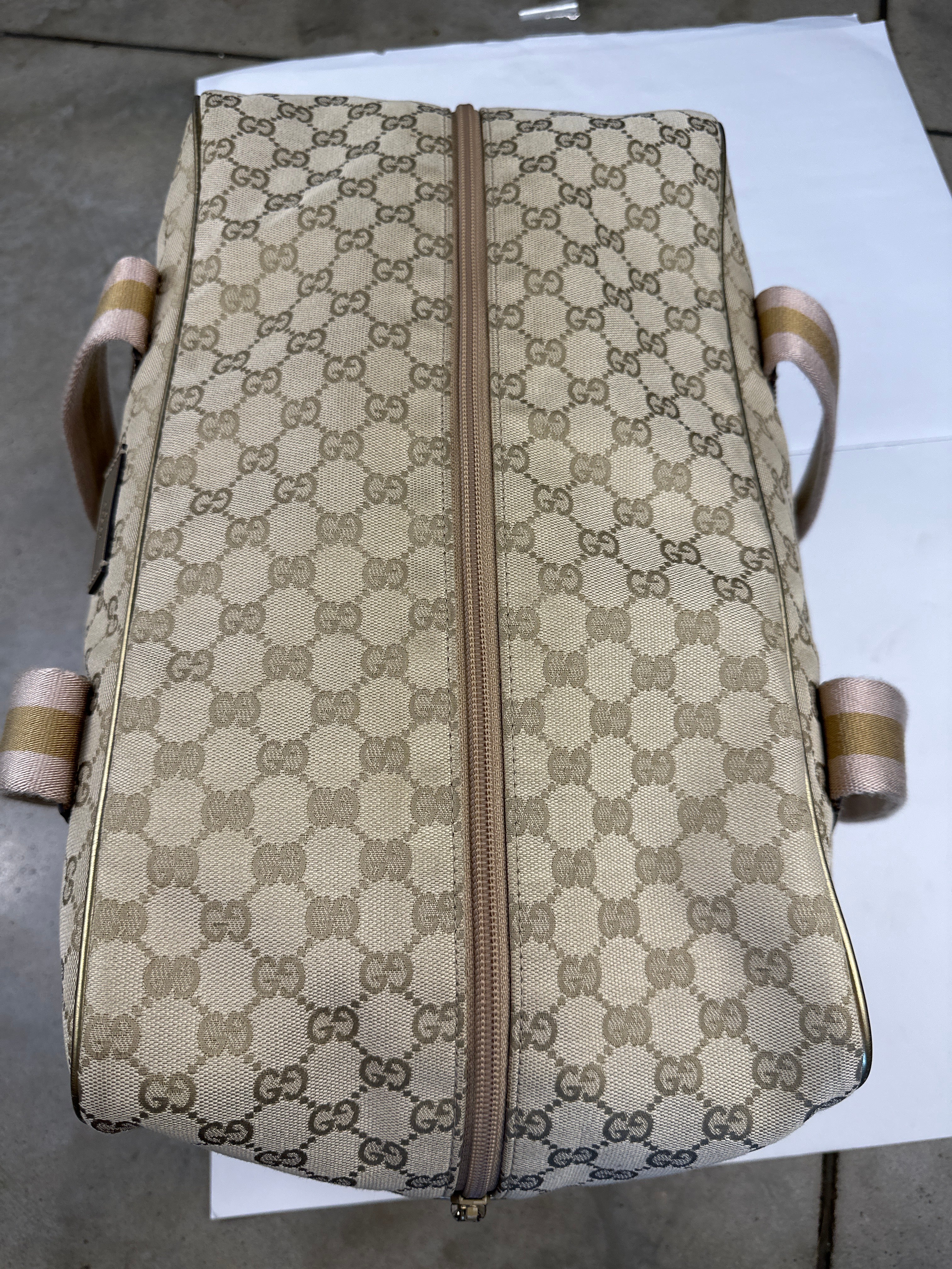 Gucci GG Canvas Web Duffle Bag