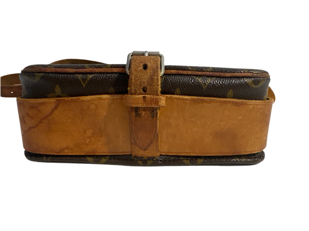 Vintage LOUIS VUITTON Cartouchiere MM Shoulder Bag Monogram Leather Brown- project bag