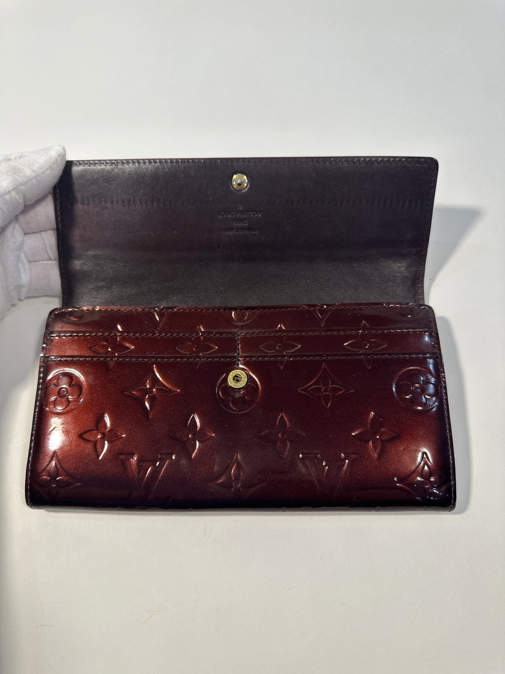 Vintage Louis Vuitton Vernis long wallet 2012 with COA