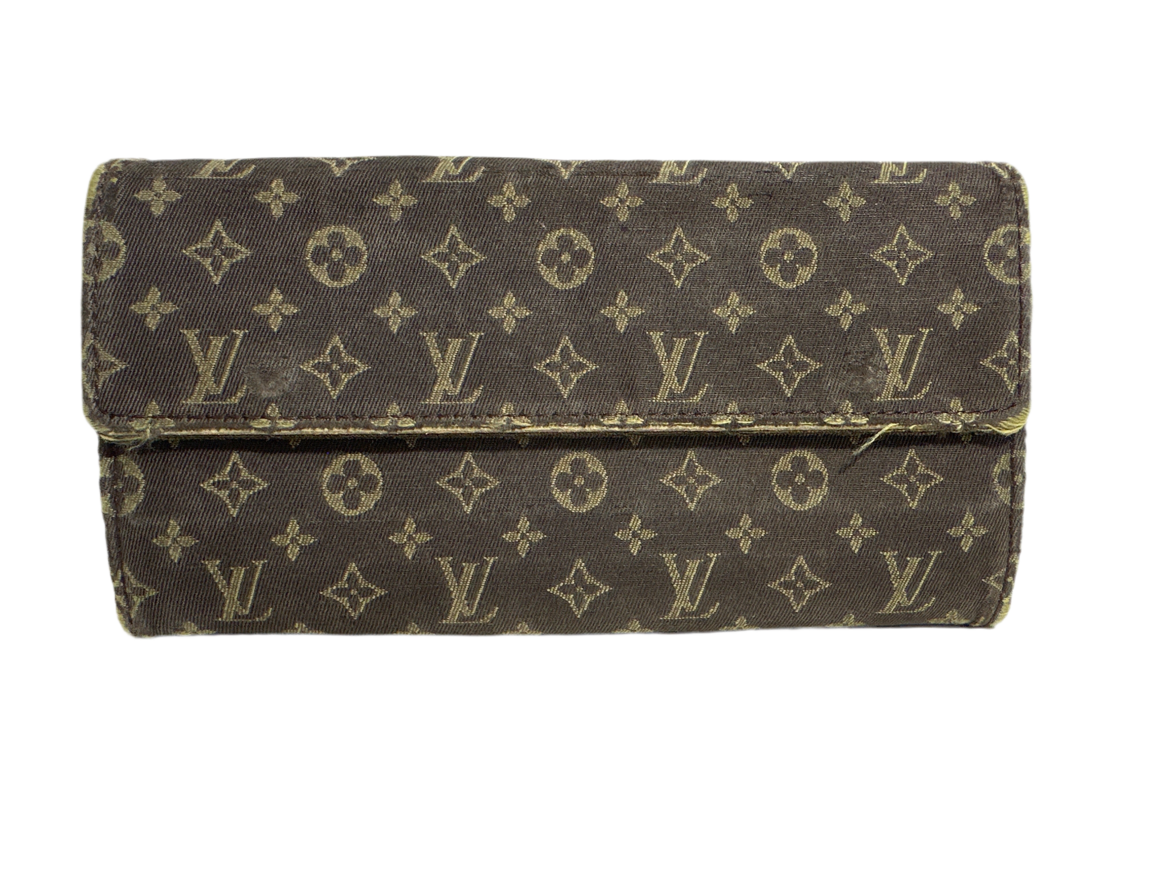 Vintage Louis Vuitton mini lin porte sarah long wallet