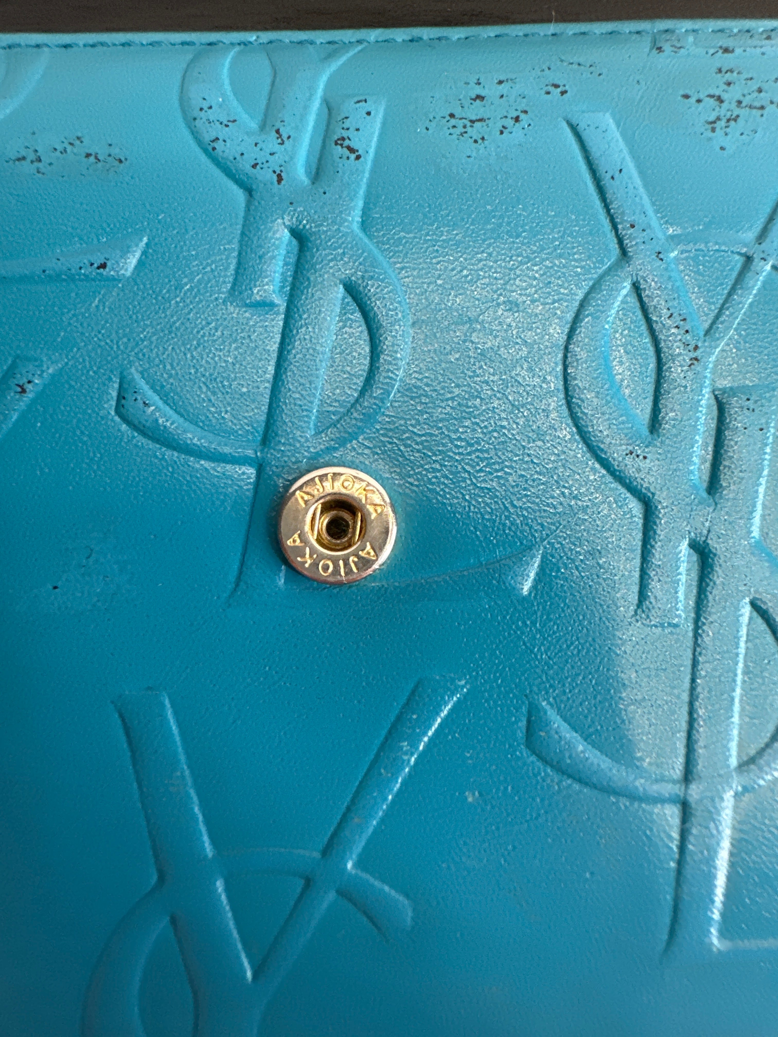 Vintage YSL Compact Kiss Lock Wallet