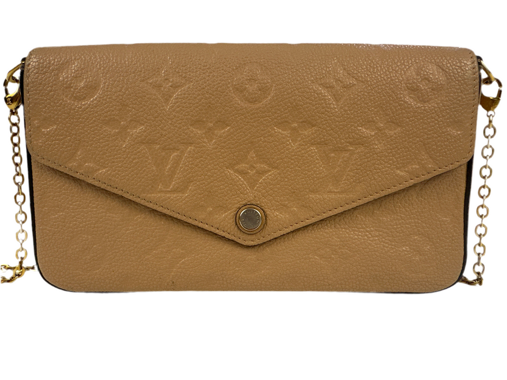 Louis Vuitton Pochette Félicie Monogram Empreinte Leather- Turtle Dove
