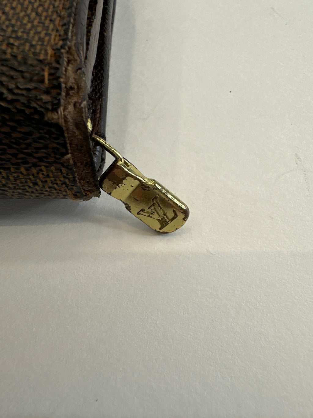 LOUIS VUITTON Porte Monnaie Damier Ebene Billets Tresor Wallet Brown