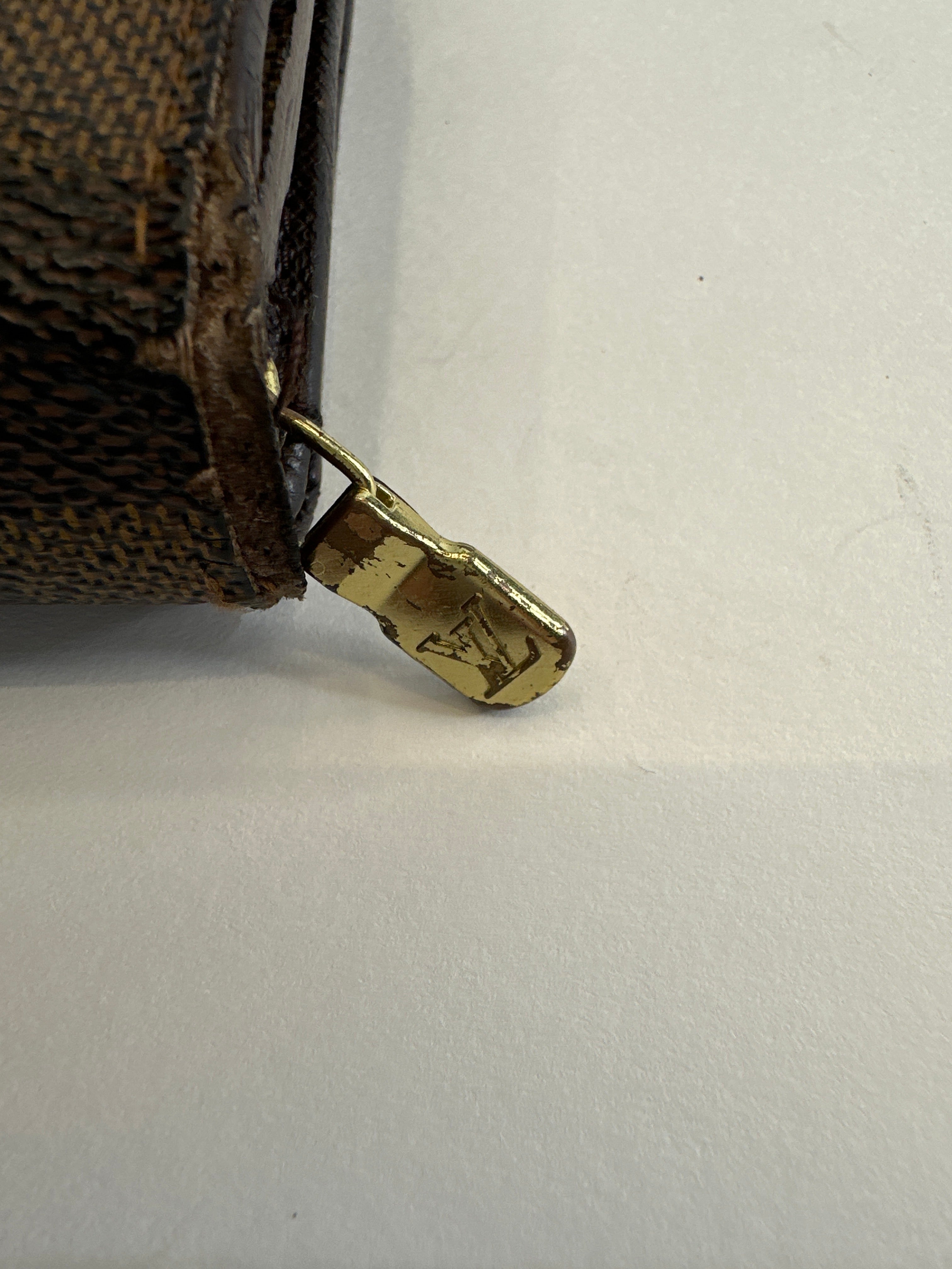 LOUIS VUITTON Porte Monnaie Damier Ebene Billets Tresor Wallet Brown