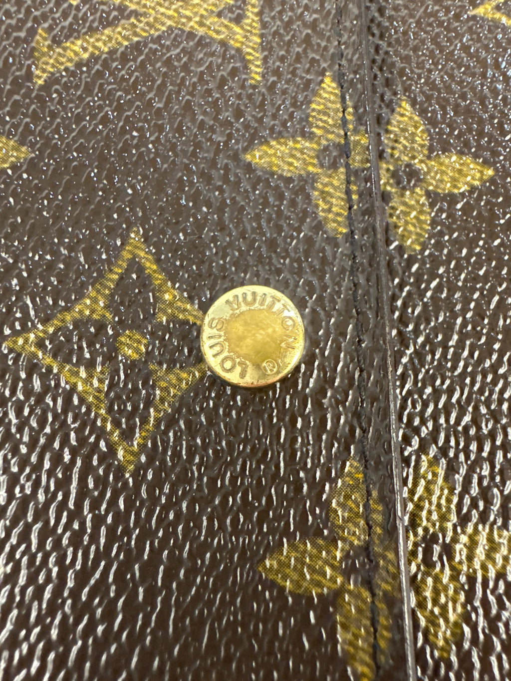 Louis Vuitton Porte Tresor Etui w/ Pass case Monogram Canvas Trifold Wallet 2002