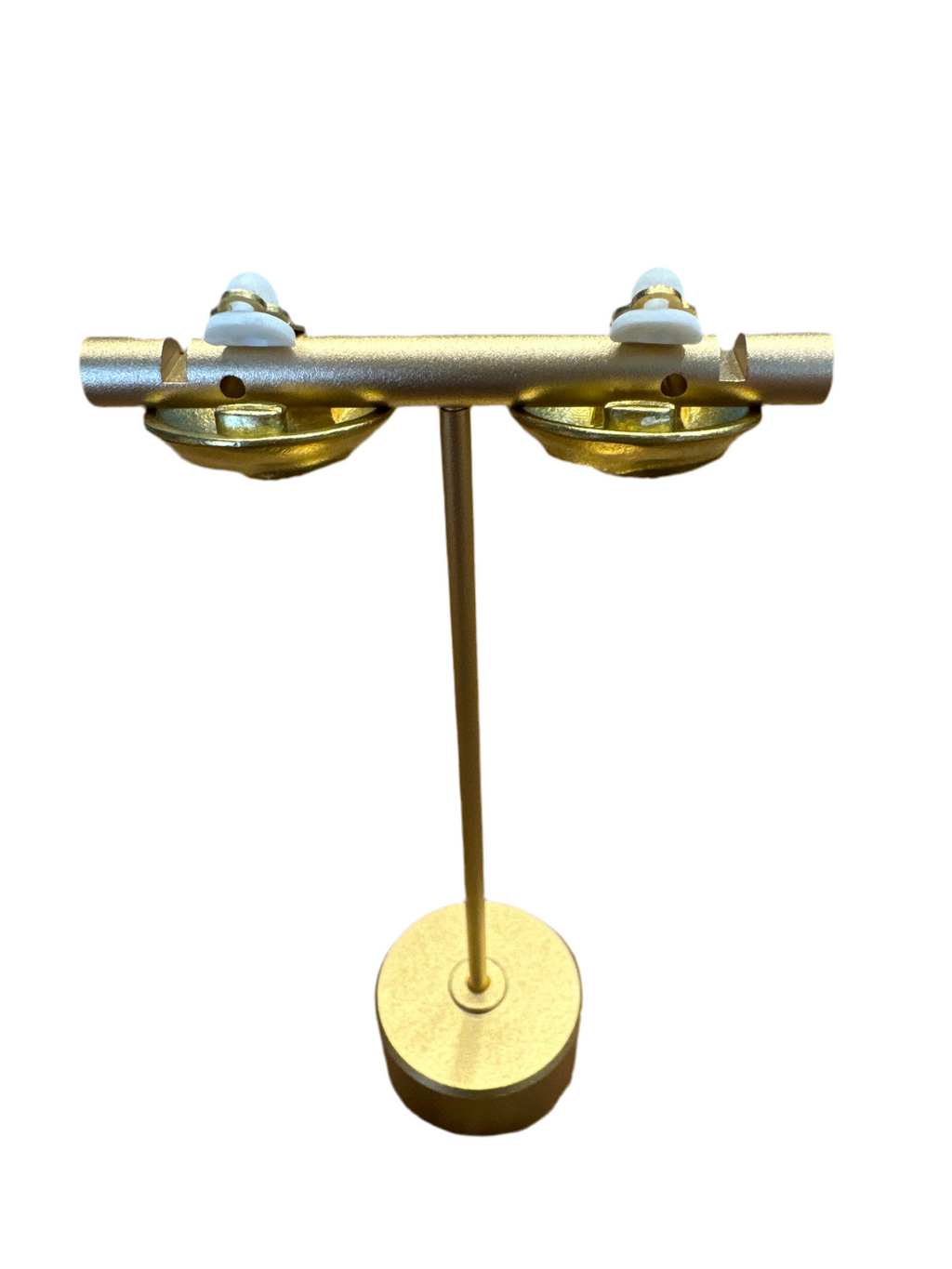 Vintage Chanel Coco Mark Round Clip-On Earrings