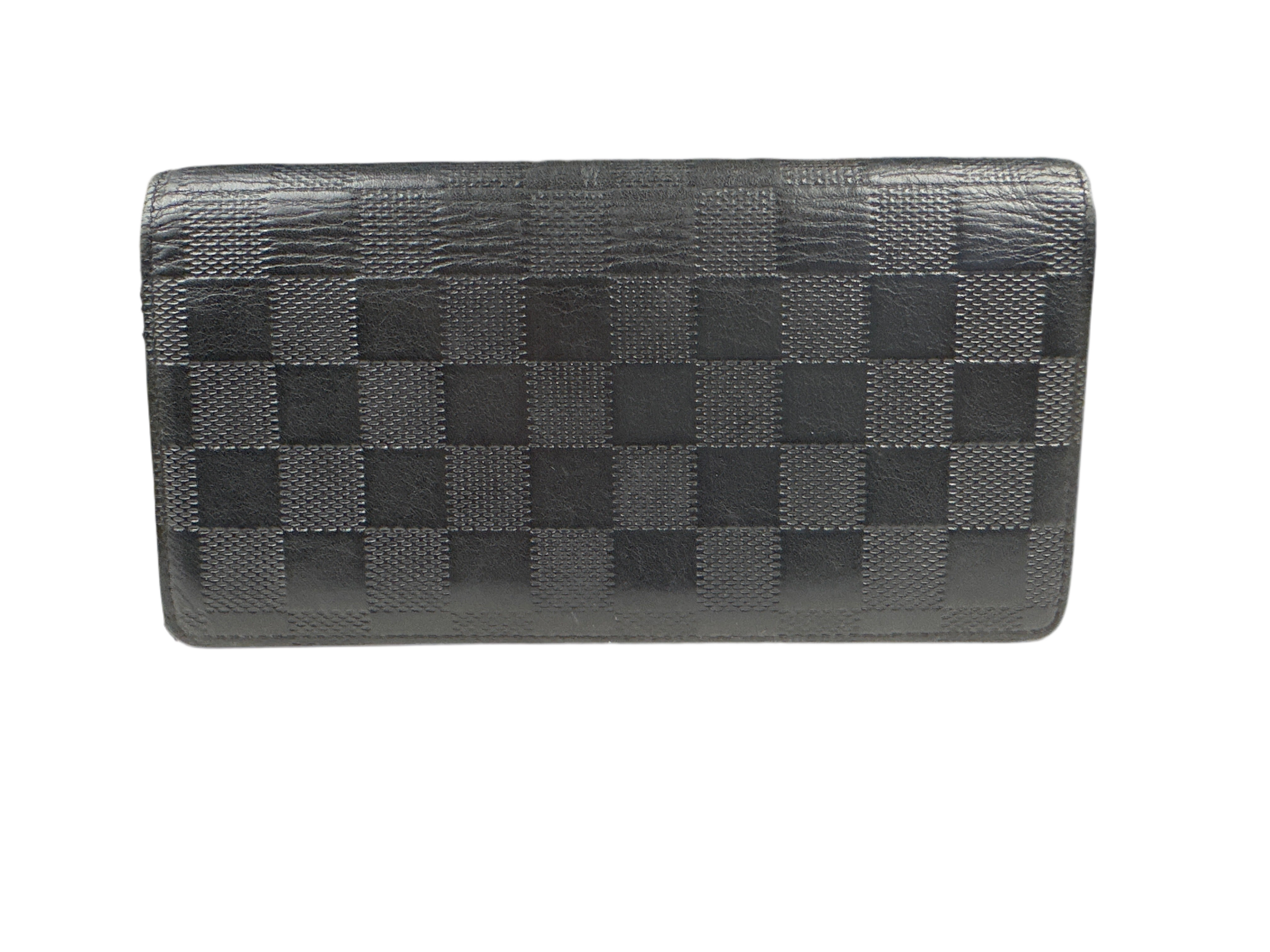 2014 Louis Vuitton Brazza Black Damier Graphite Canvas Long Wallet