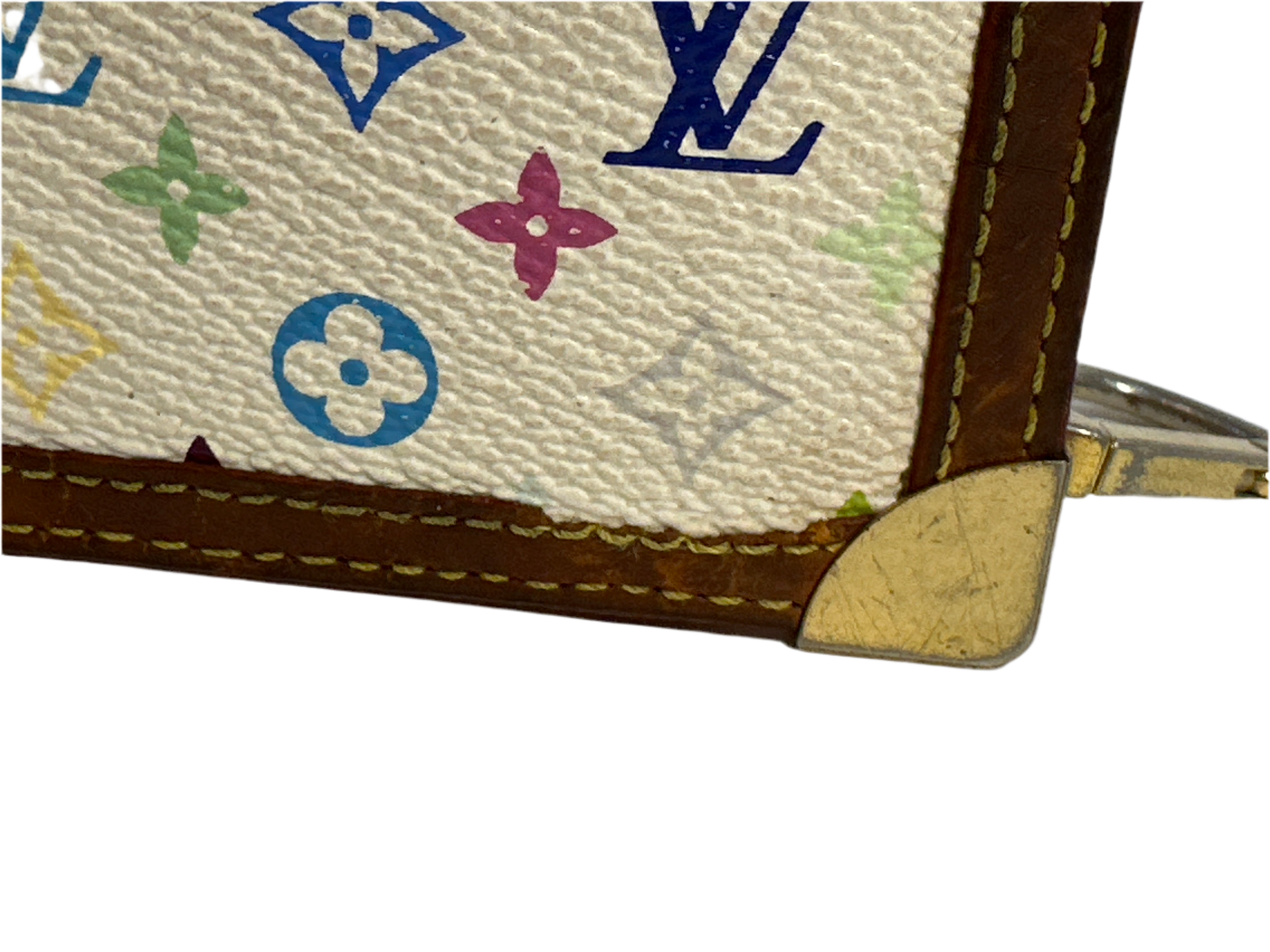 Vintage LOUIS VUITTON Limited Edition Monogram Multicolor pochette Cles/pouch