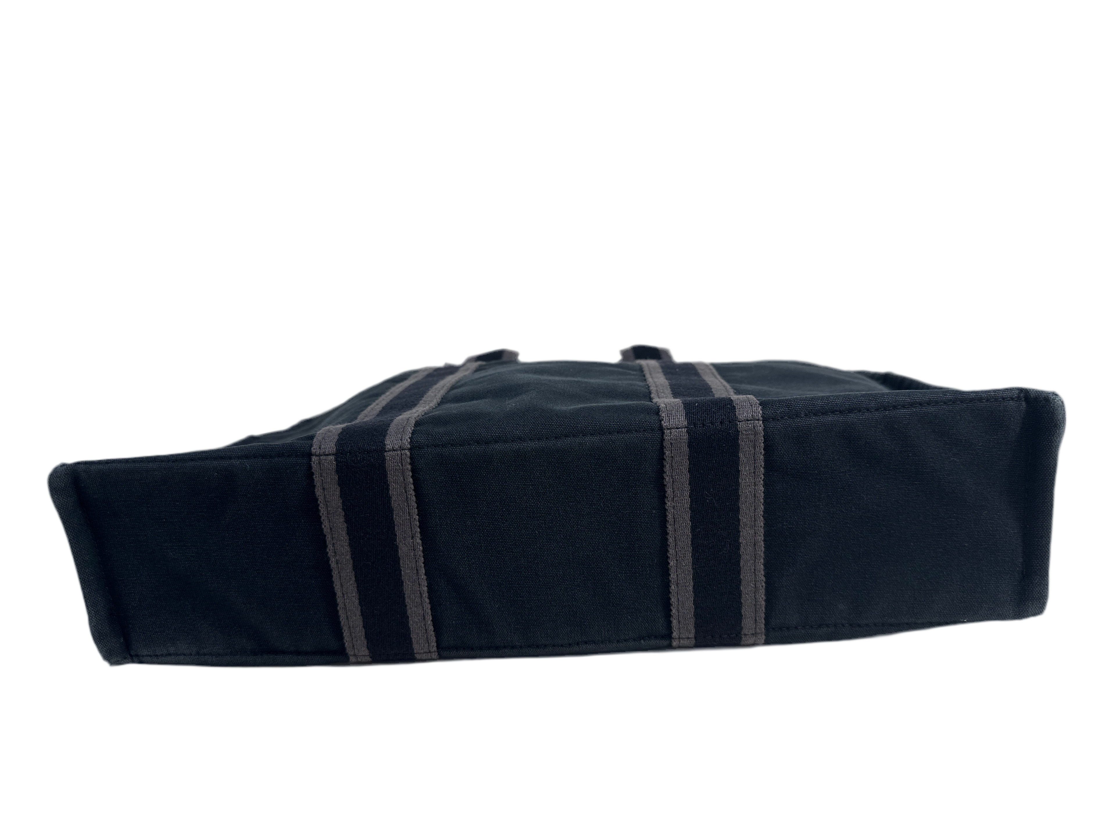 HERMES Canvas Black & Gray Tote