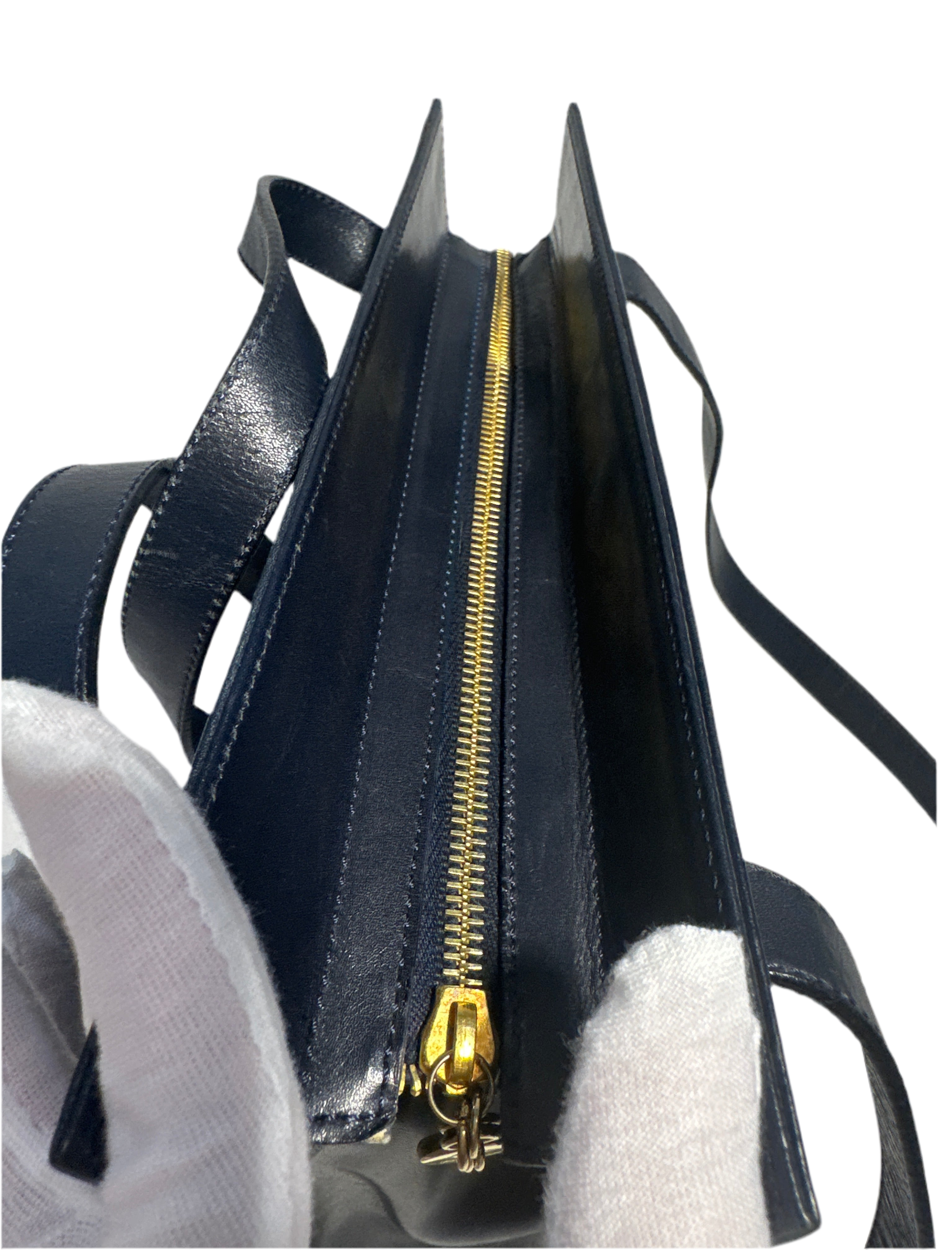 Vintage Salvatore Ferragamo Navy Blue Vala Purse