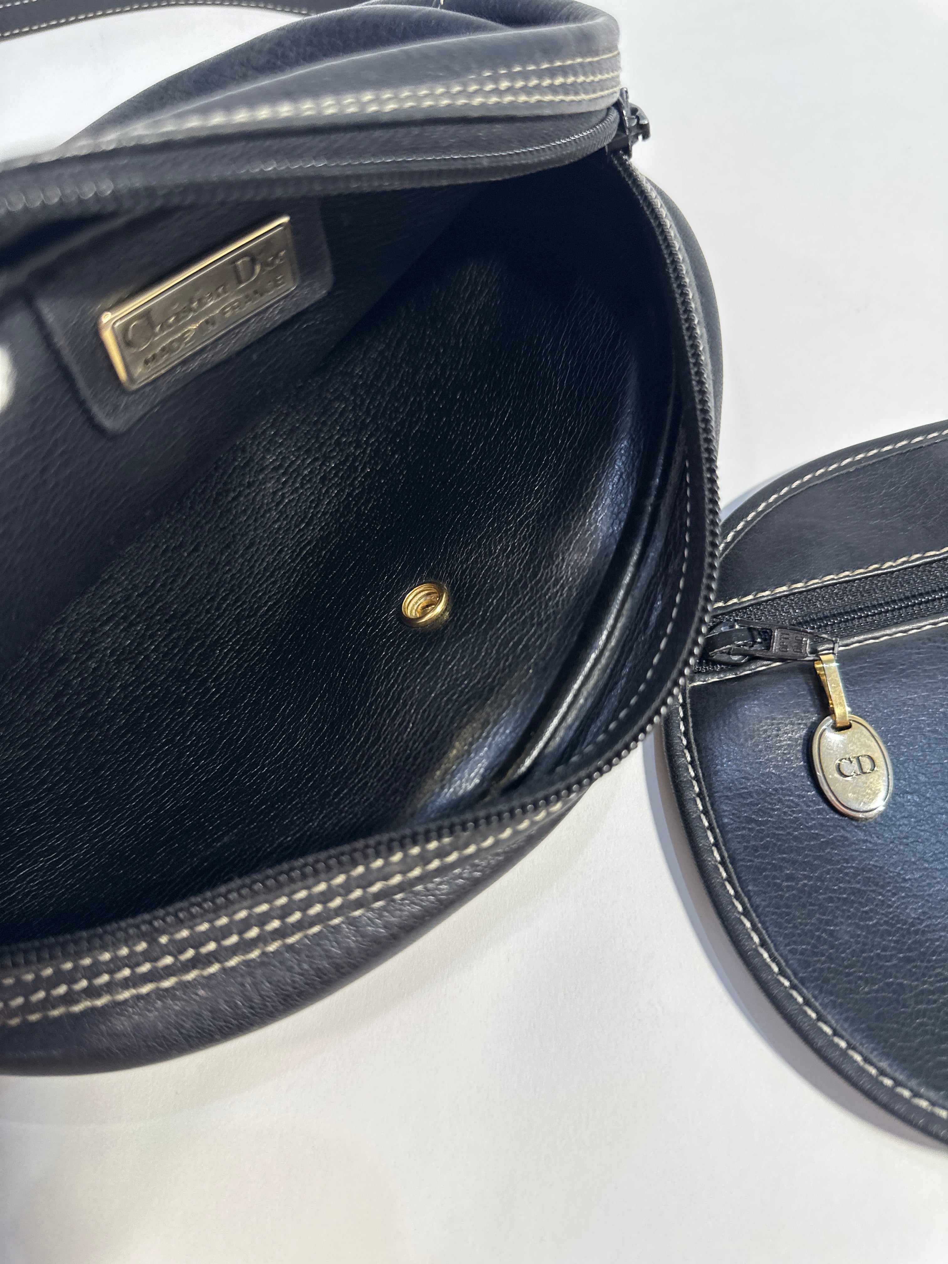 Vintage Christian Dior Leather Shoulder & Crossbody Bag