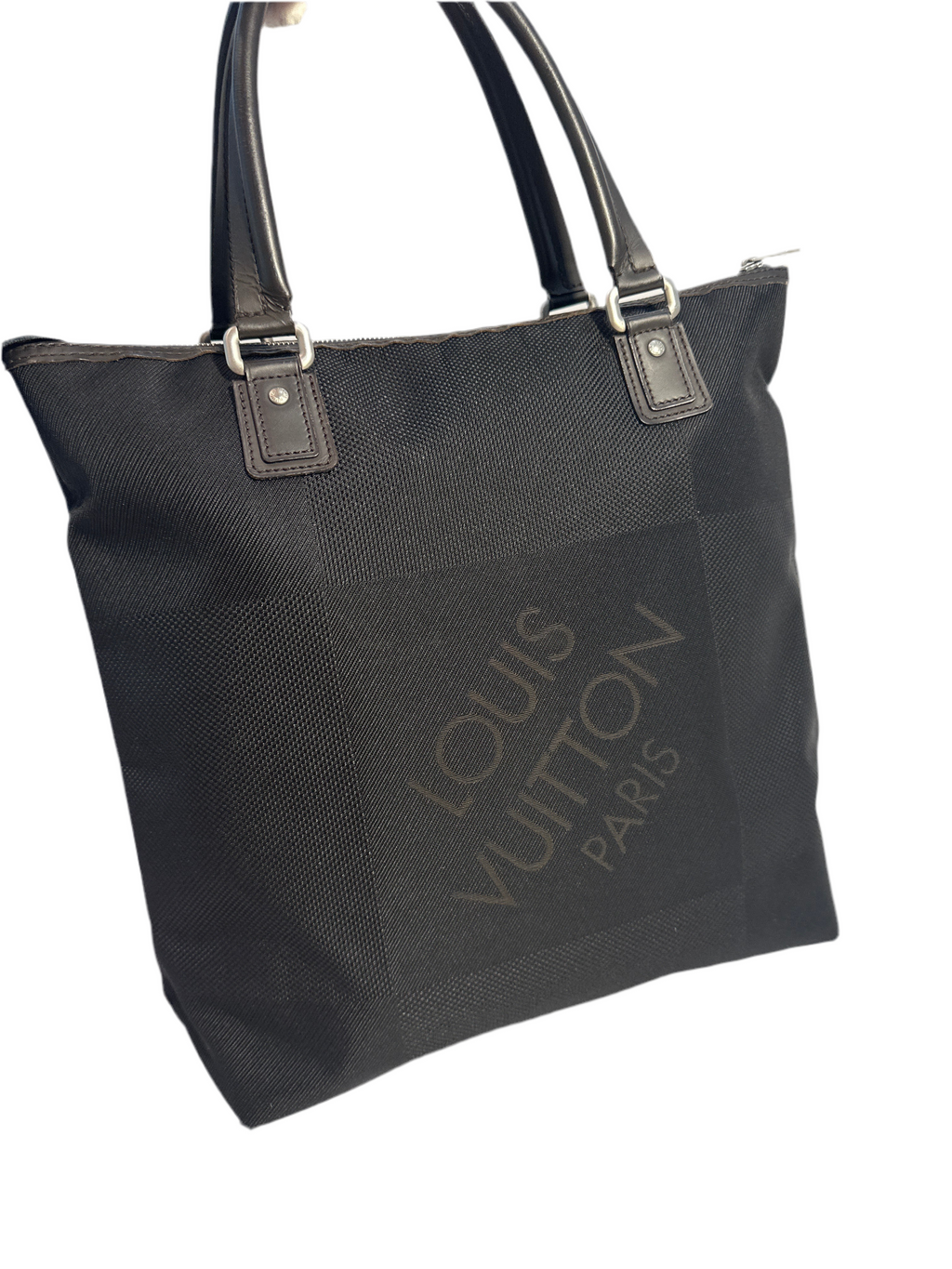 Louis Vuitton Cougar Damier Jean Tote Bag Black Brown with COA