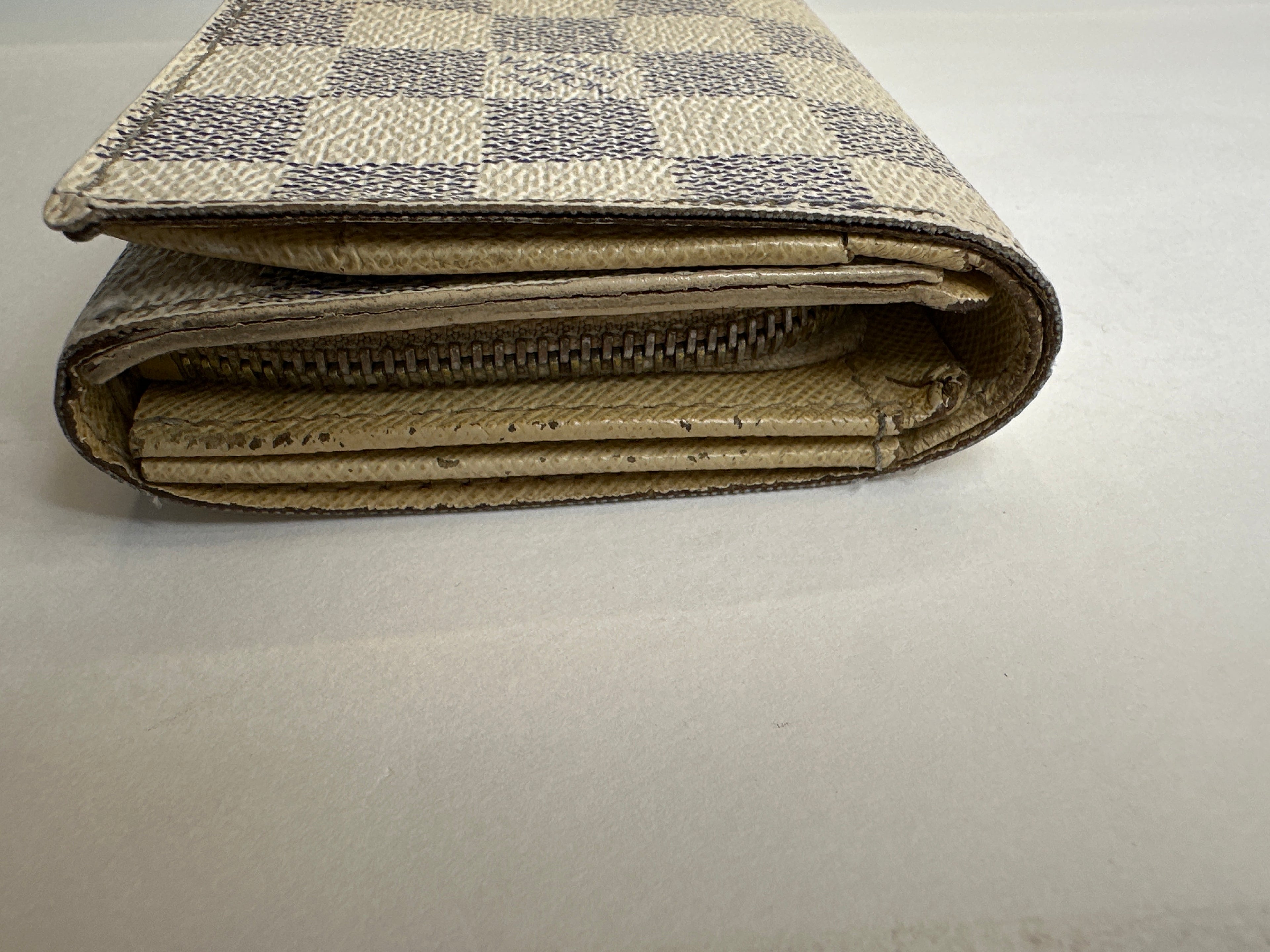 Vintage Louis Vuitton Portefeuille Tresor Damier Azur Canvas Bifold Wallet