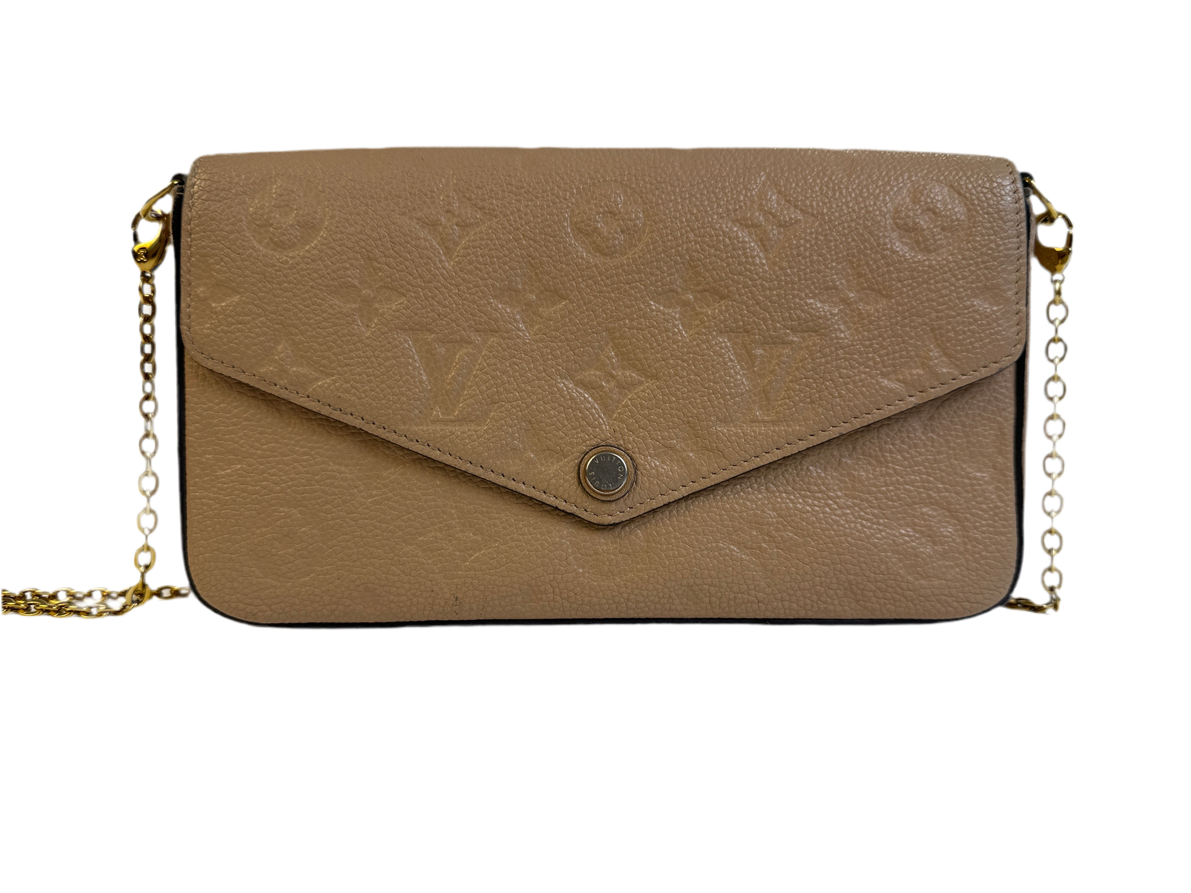 Louis Vuitton Pochette Félicie Monogram Empreinte Leather- Turtle Dove