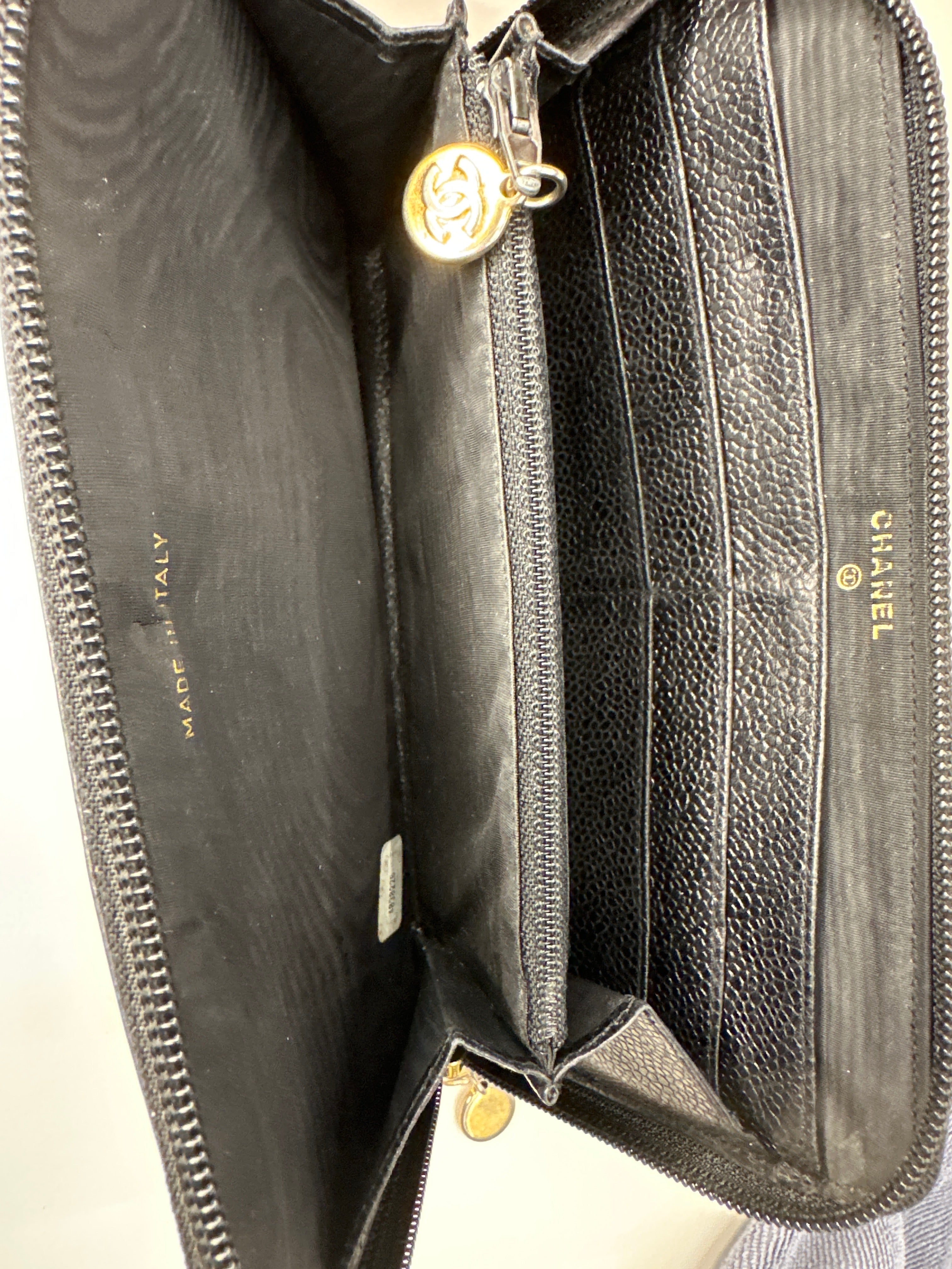 Vintage Chanel CC Wallet zip around