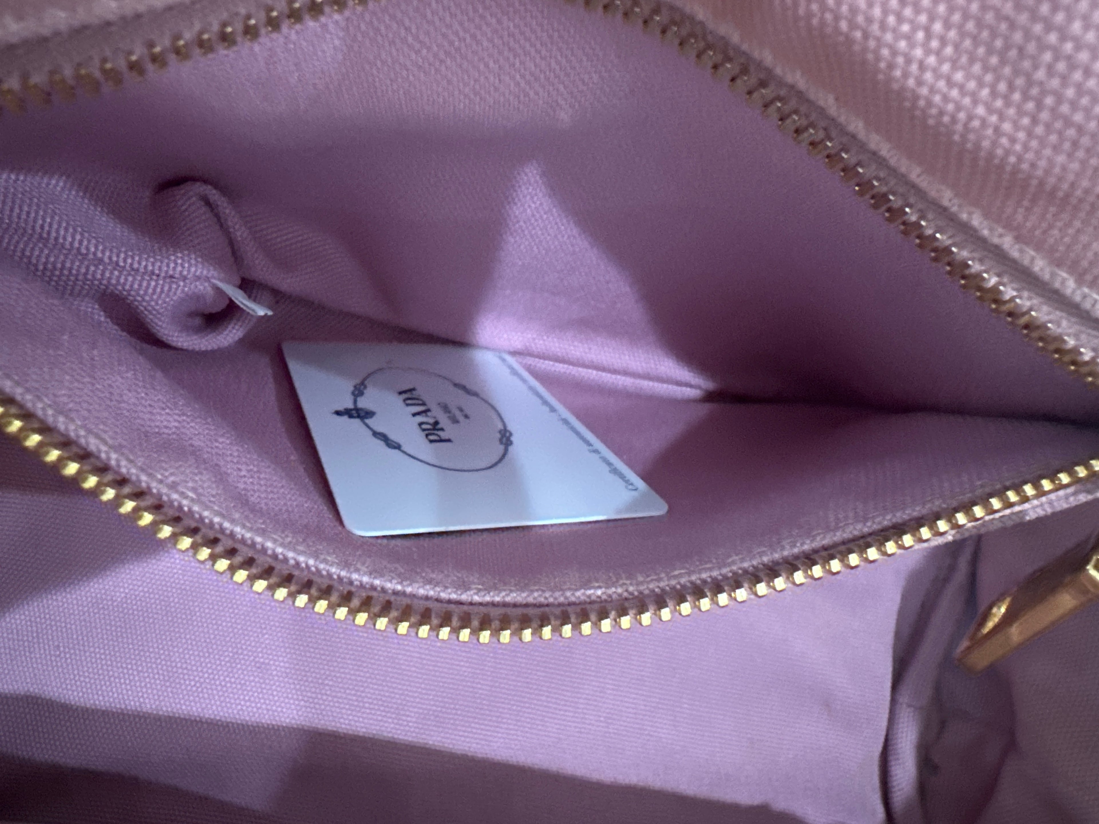Prada Canapa Small Logo Tote in Pink