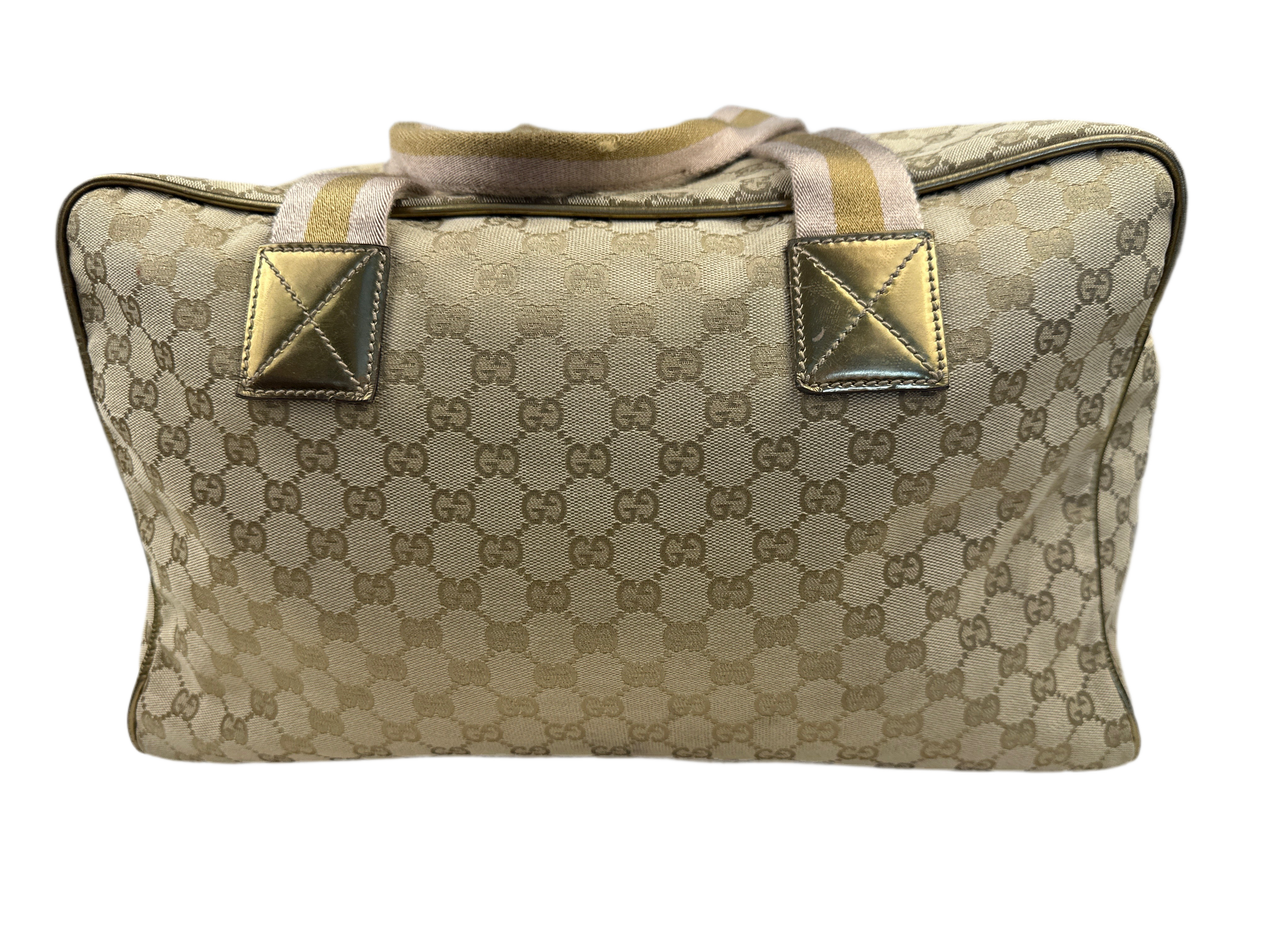 Gucci GG Canvas Web Duffle Bag