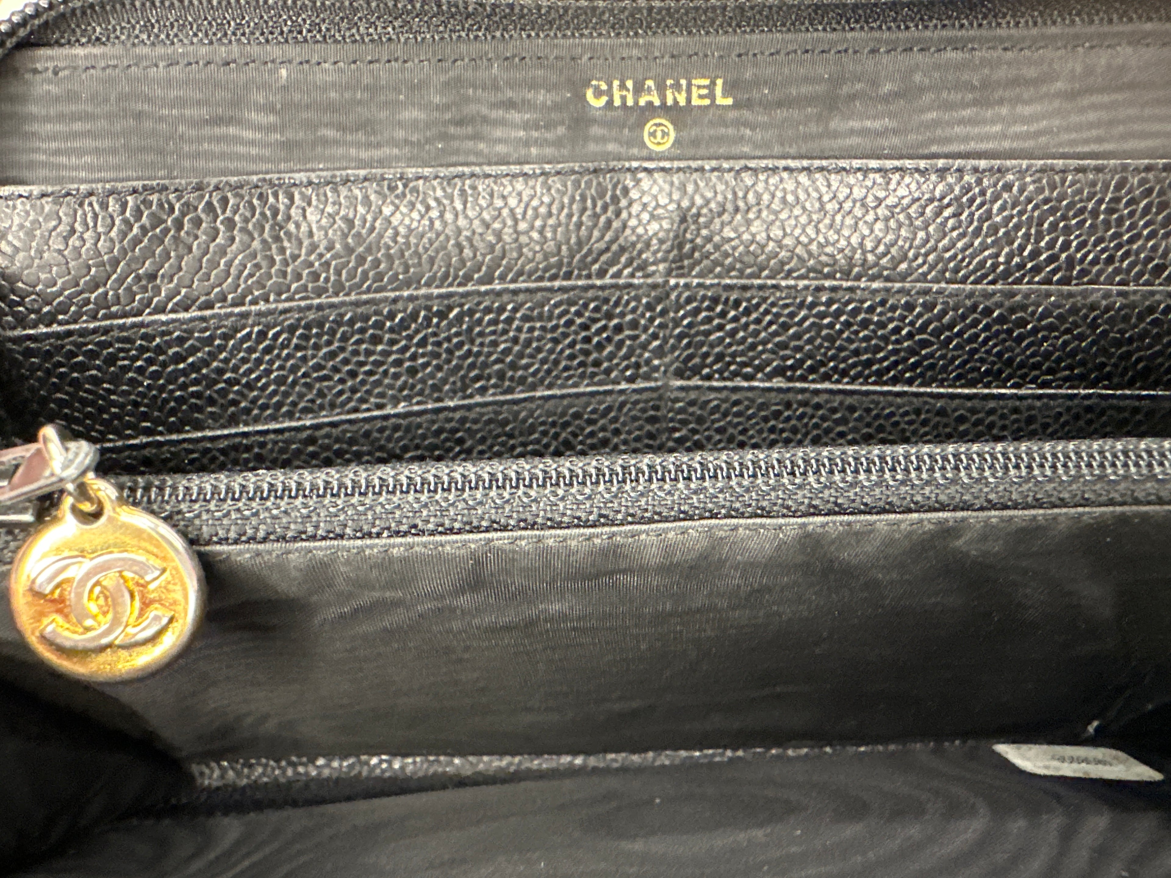 Vintage Chanel CC Wallet zip around