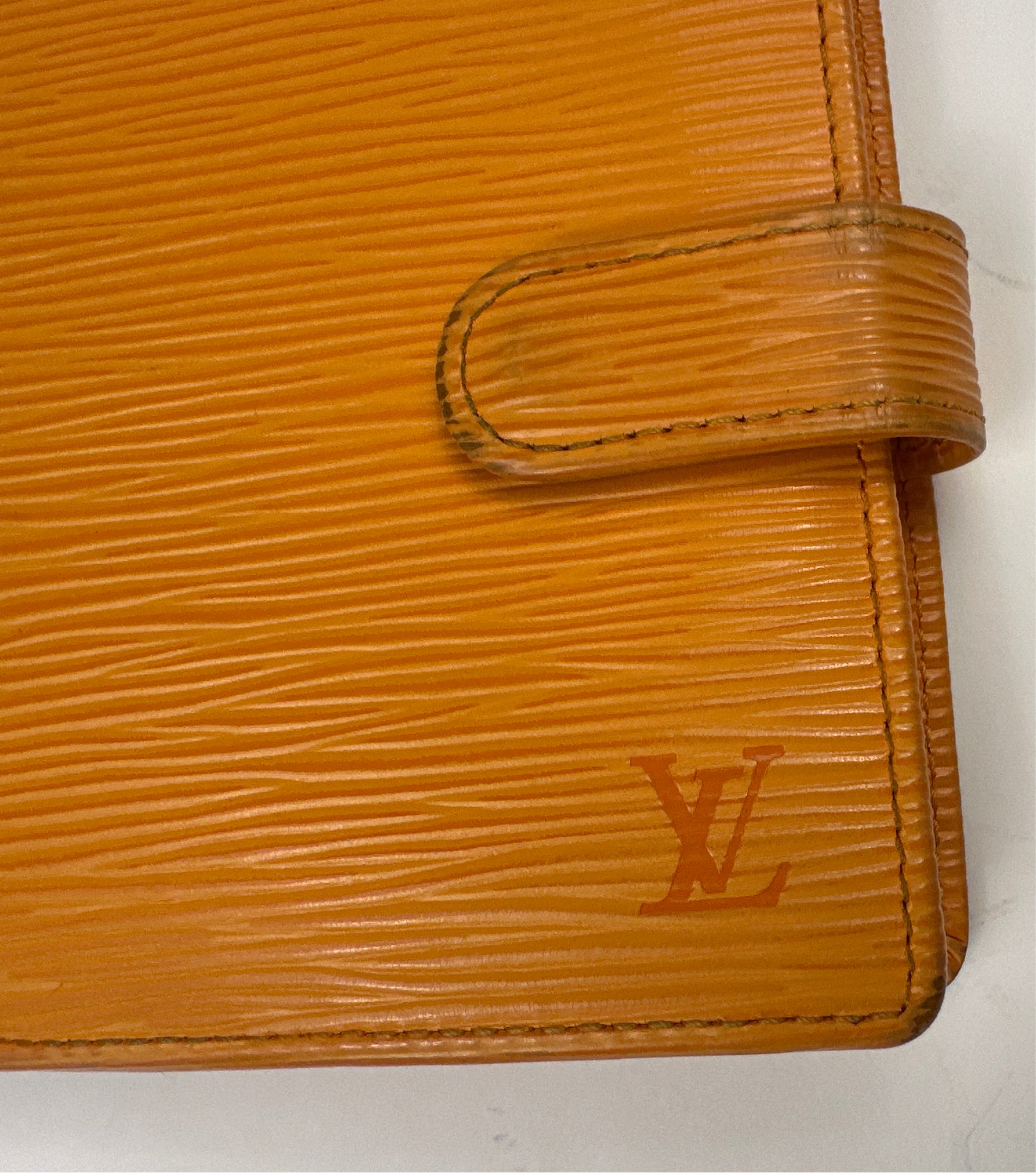 Louis Vuitton Epi Bi Fold Wallet Orange 2003