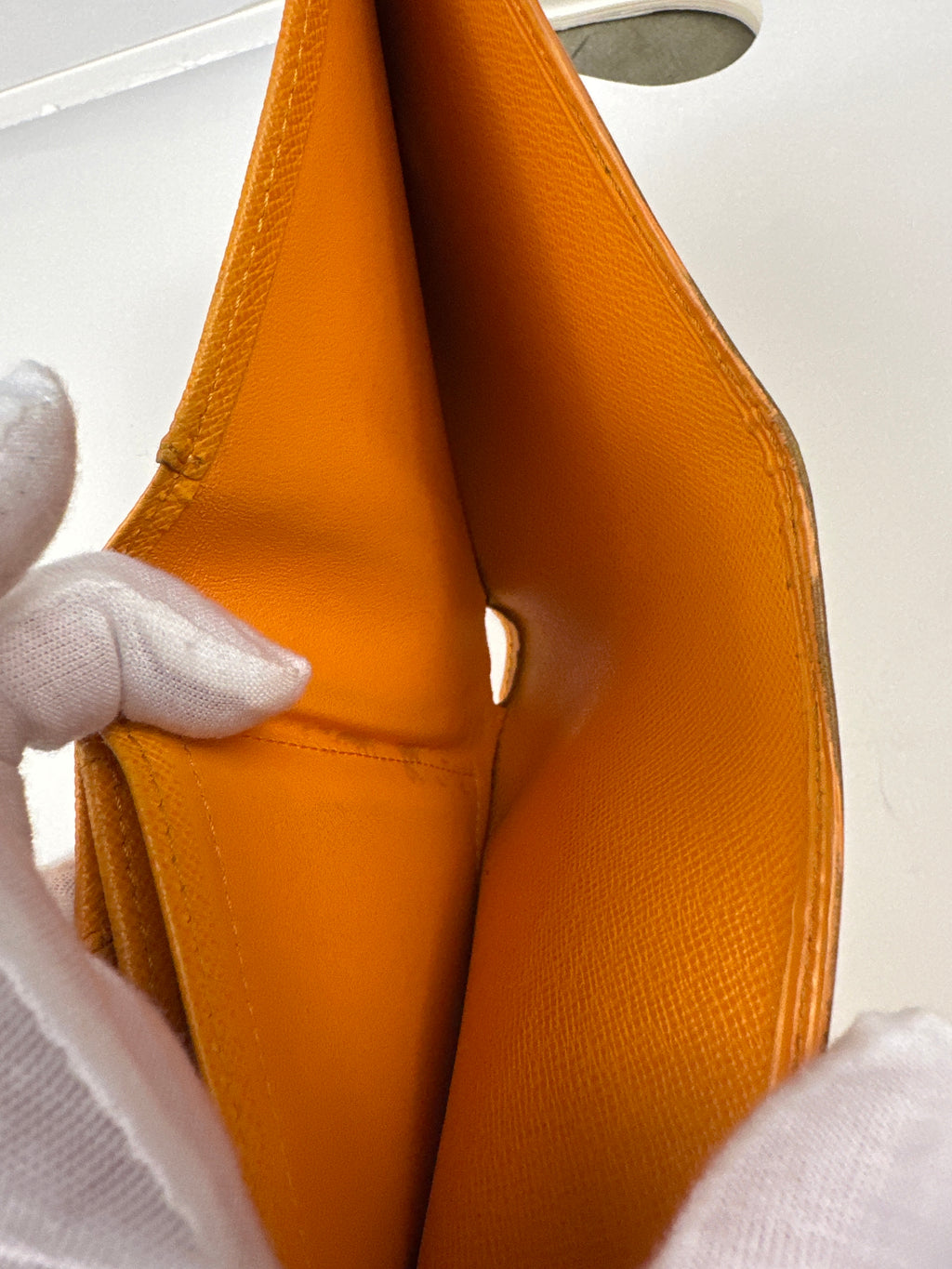 Louis Vuitton Epi Bi Fold Wallet Orange 2003