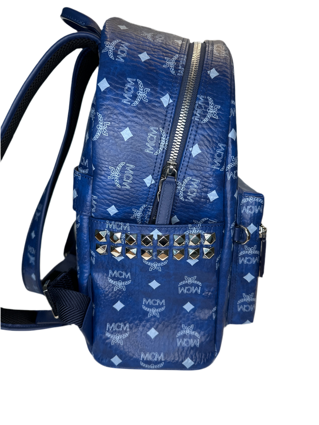 MCM Stark Side Studs Backpack In Visetos