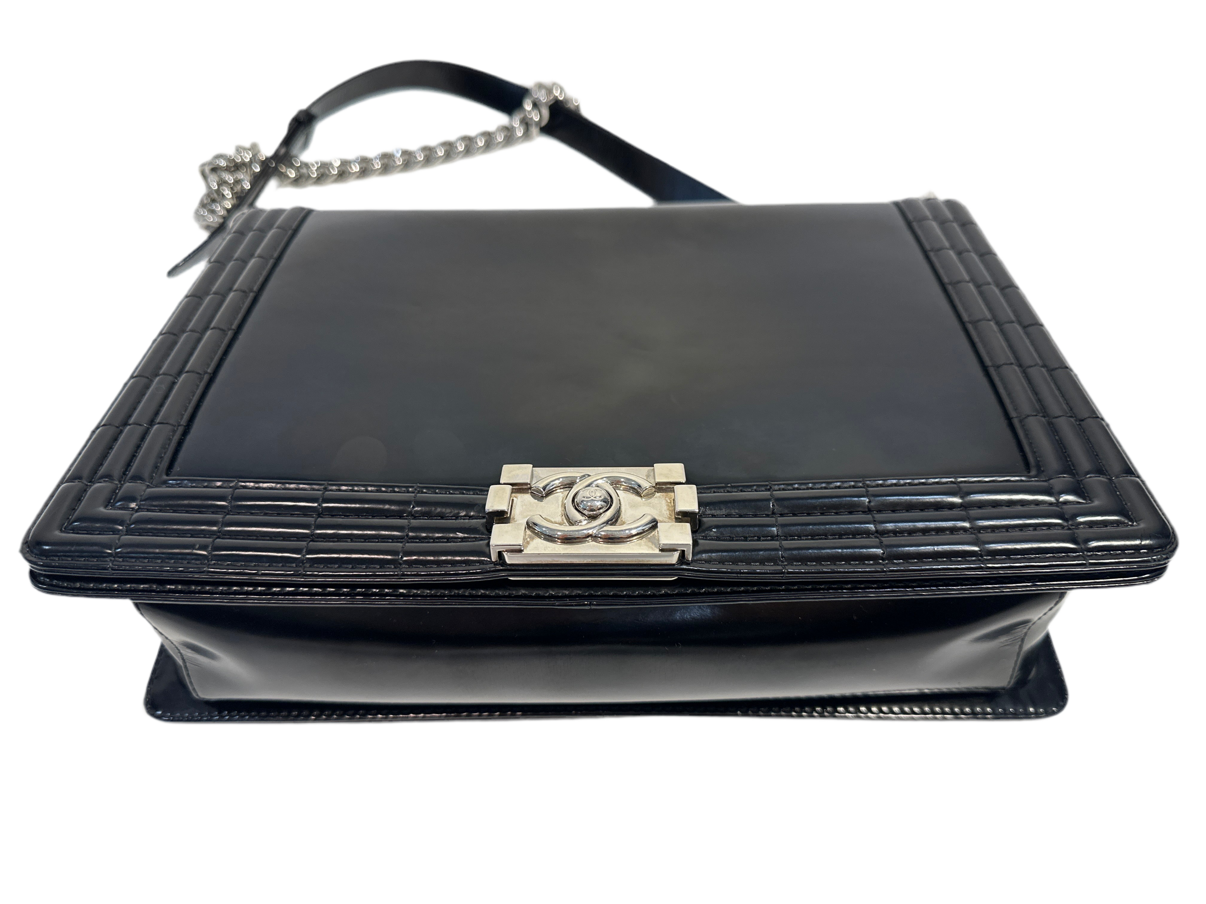 Chanel Reverso Boy Flap Bag Glazed Calfskin Large