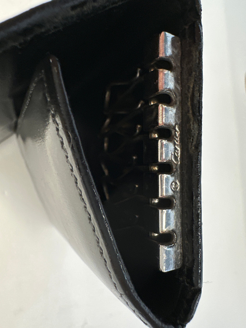 Vintage Cartier Paris Black Pasha Leather 6-Key Case Wallet (Small)