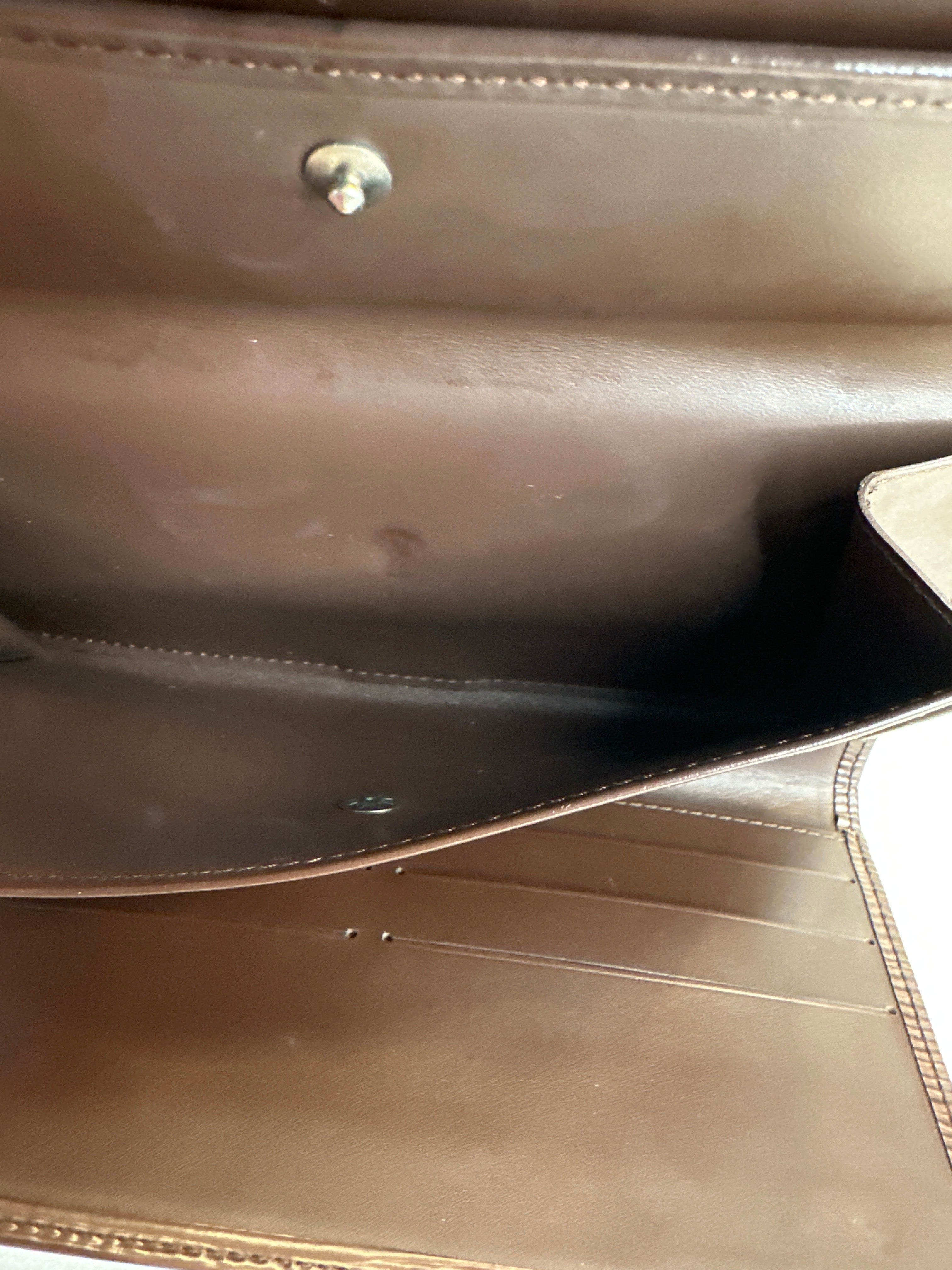 Vintage Louis Vuitton Rare Color Way MOKA Epi Leather Trifold Wallet