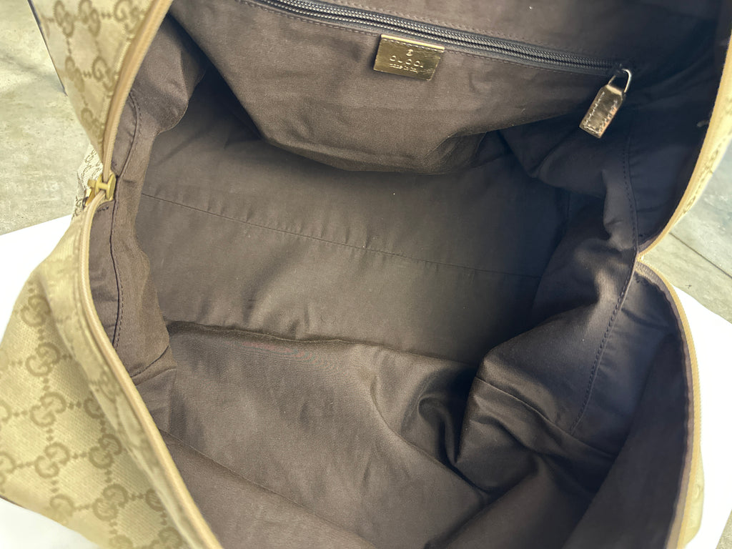 Gucci GG Canvas Web Duffle Bag