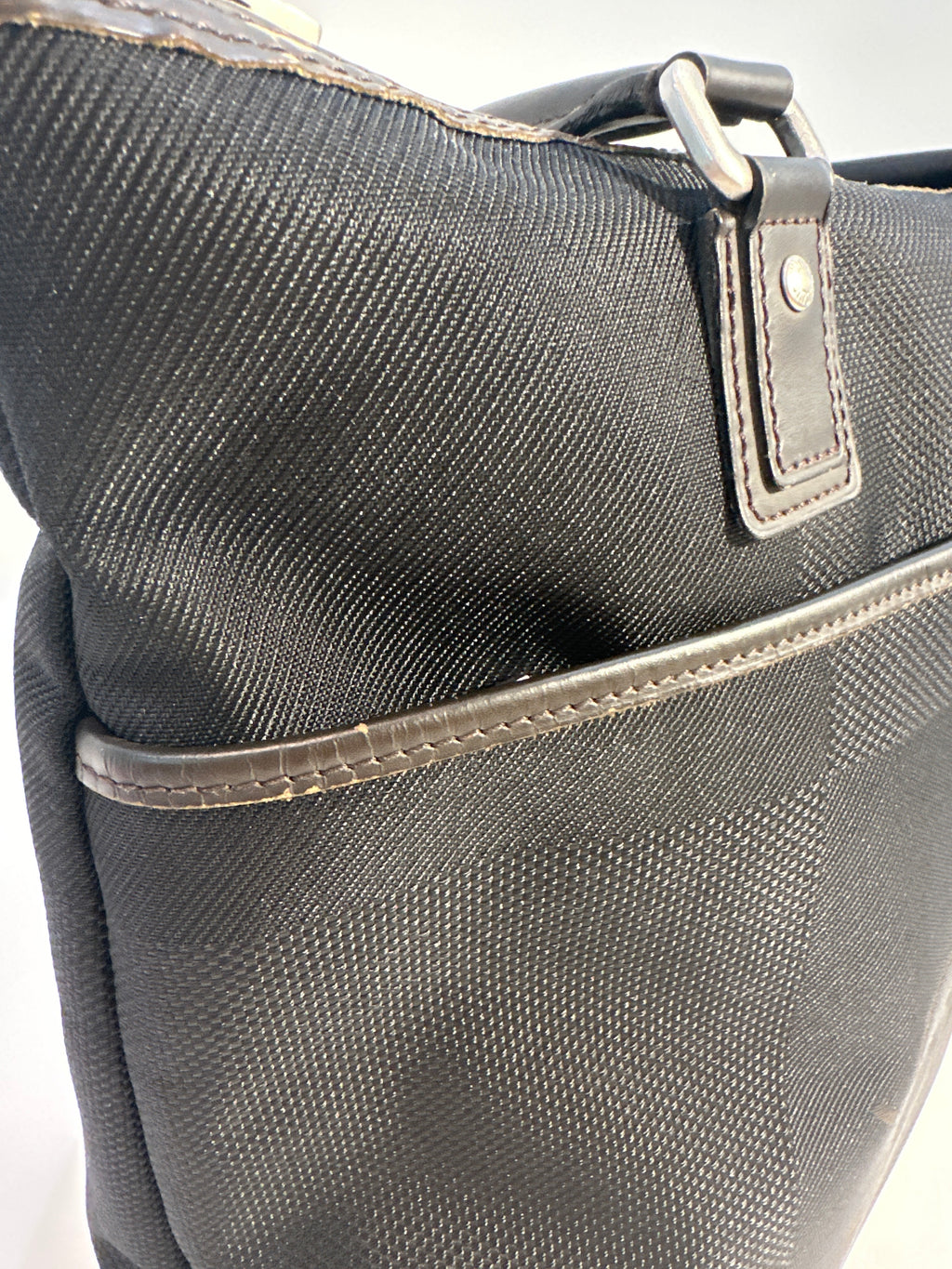 Louis Vuitton Cougar Damier Jean Tote Bag Black Brown with COA