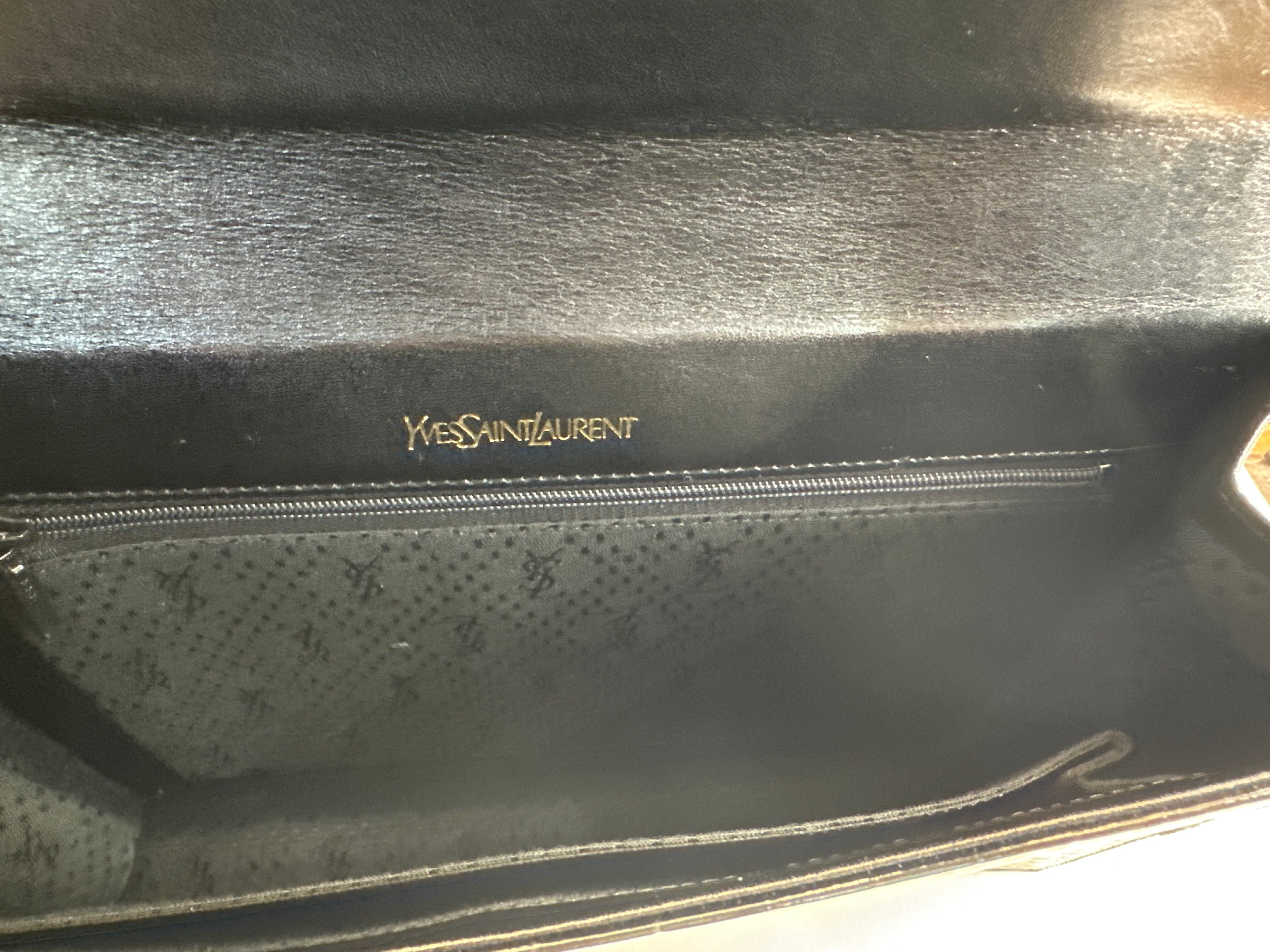 Vintage Yves Saint Laurent Vegan leather clutch bag