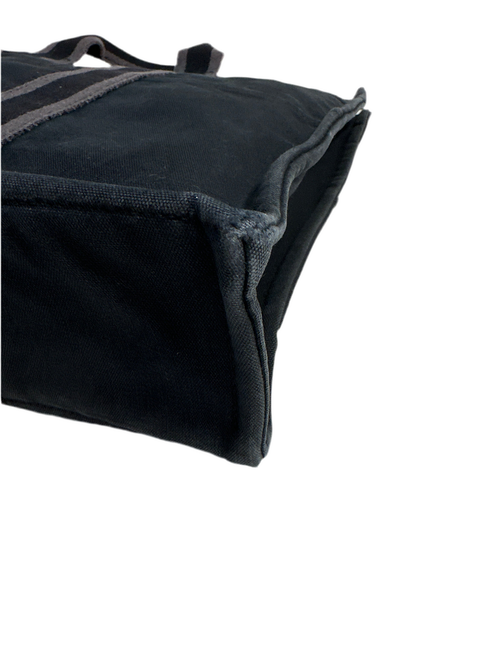 HERMES Canvas Black & Gray Tote