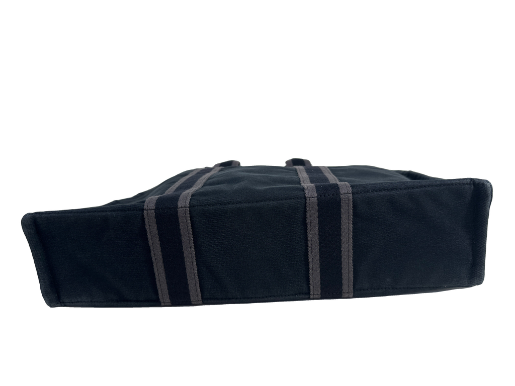 HERMES Canvas Black & Gray Tote