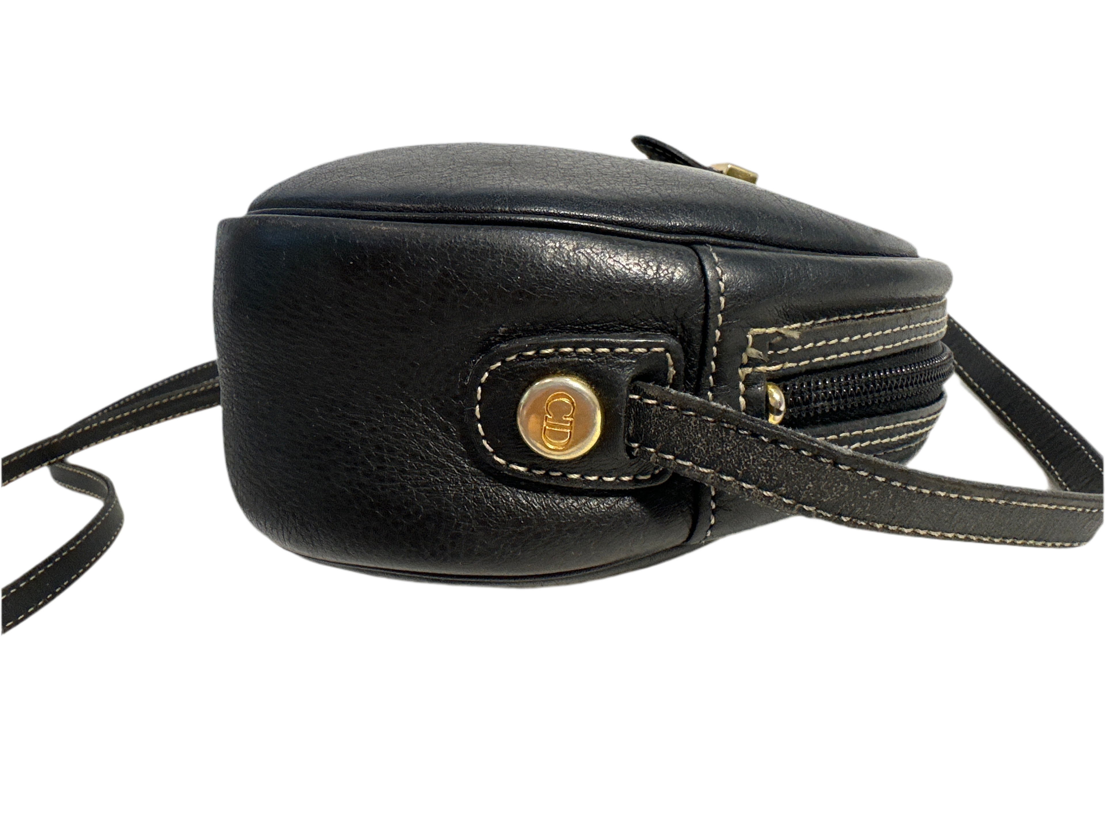 Vintage Christian Dior Leather Shoulder & Crossbody Bag