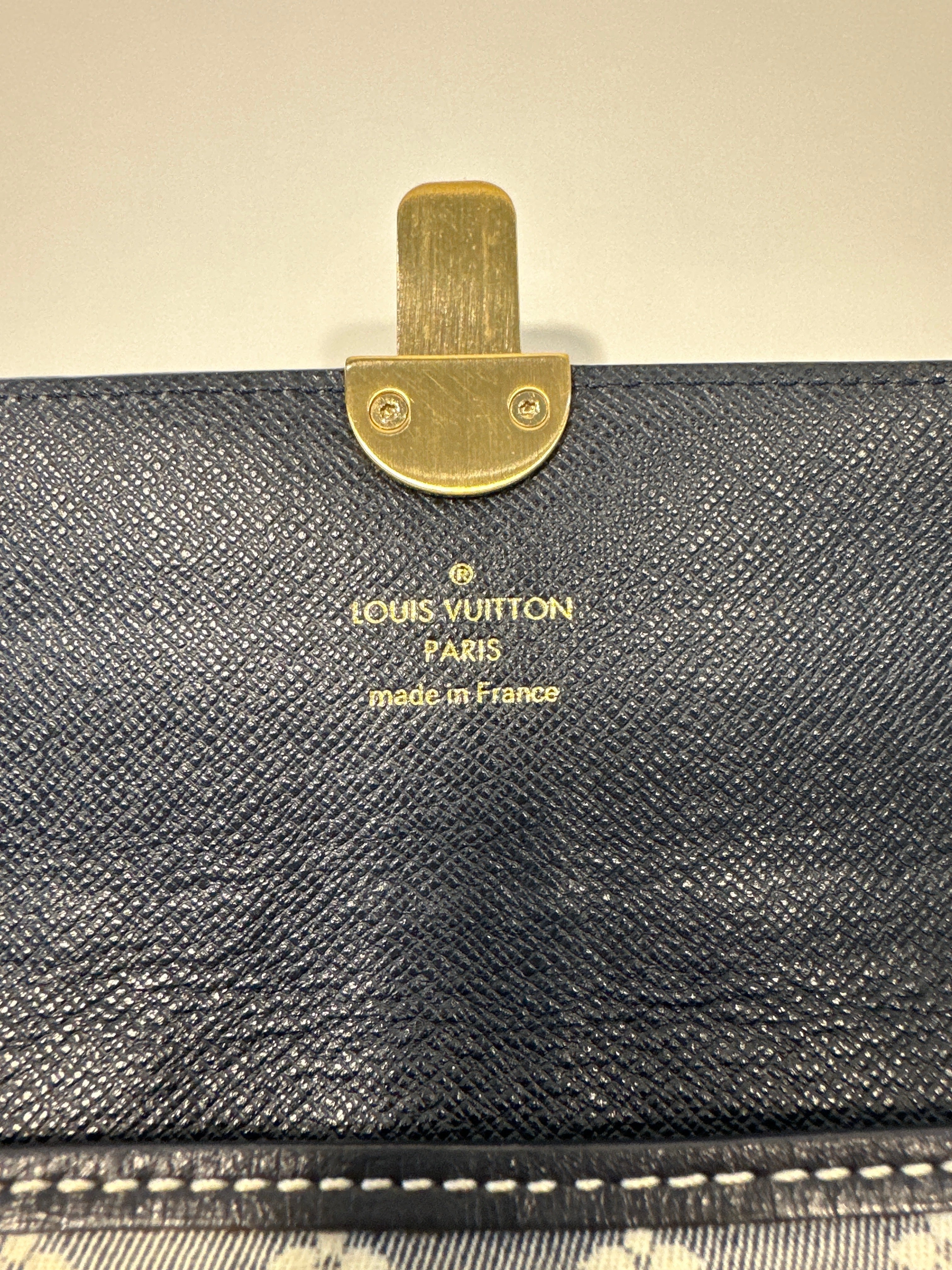 Louis Vuitton Encre Monogram Idylle Canvas and Leather Sarah Wallet with Box and Dust Bag