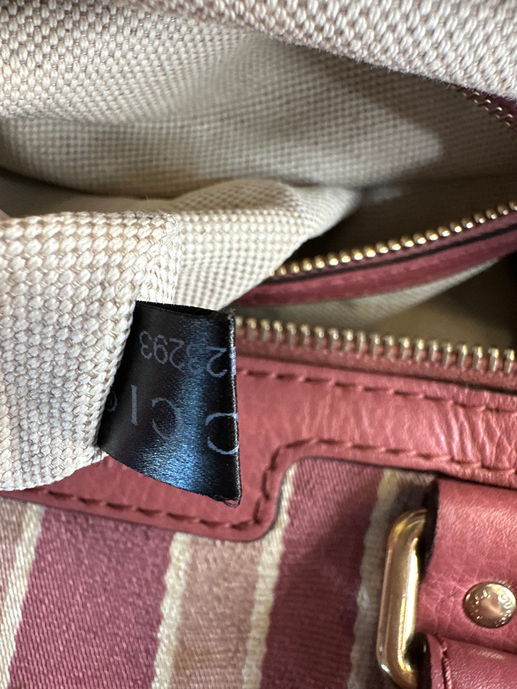 Vintage Gucci Rose Pink Leather Web Line Boston Speedy 2way Tote Bag with COA