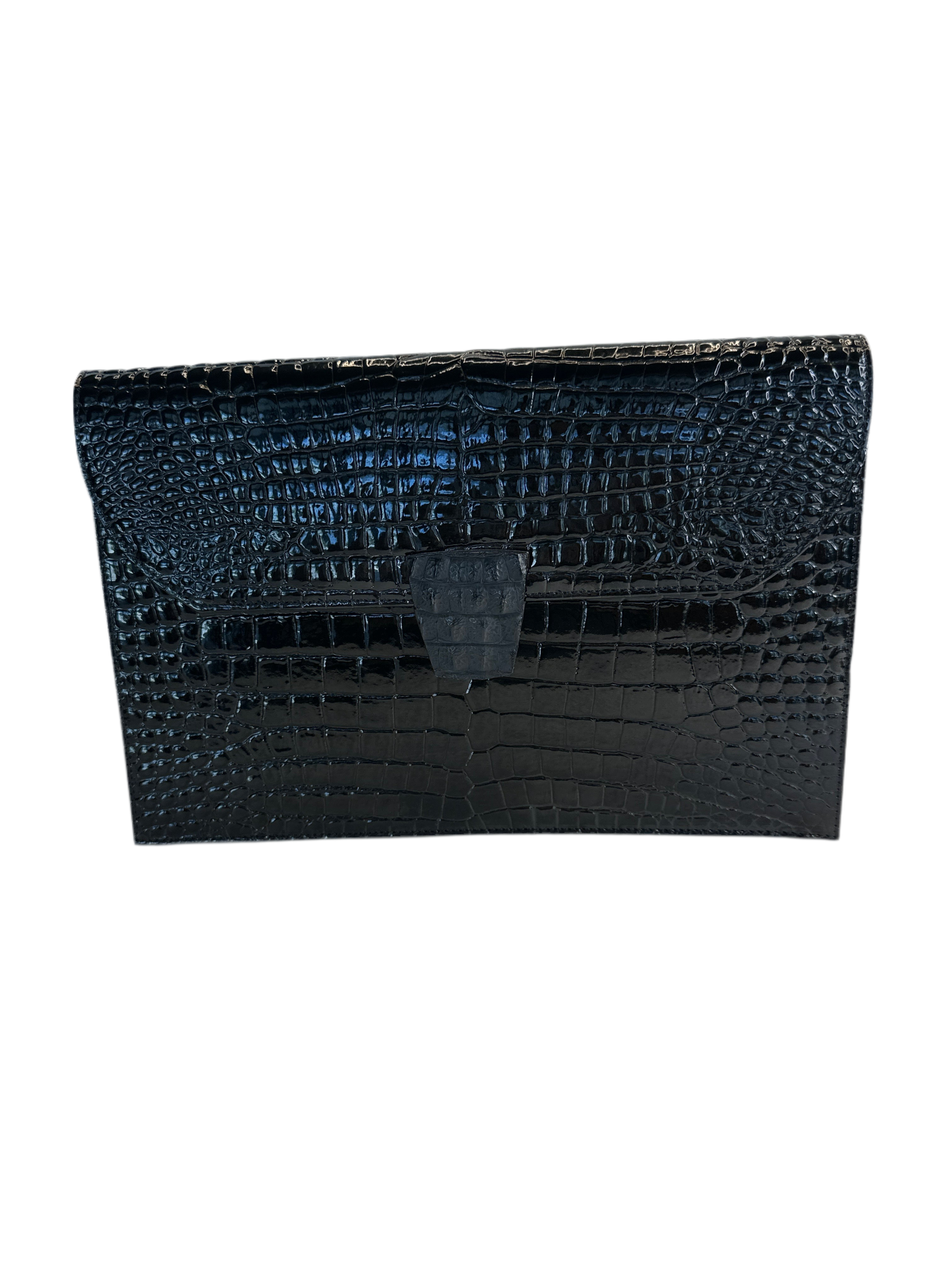 Vintage Yves Saint Laurent Vegan leather clutch bag