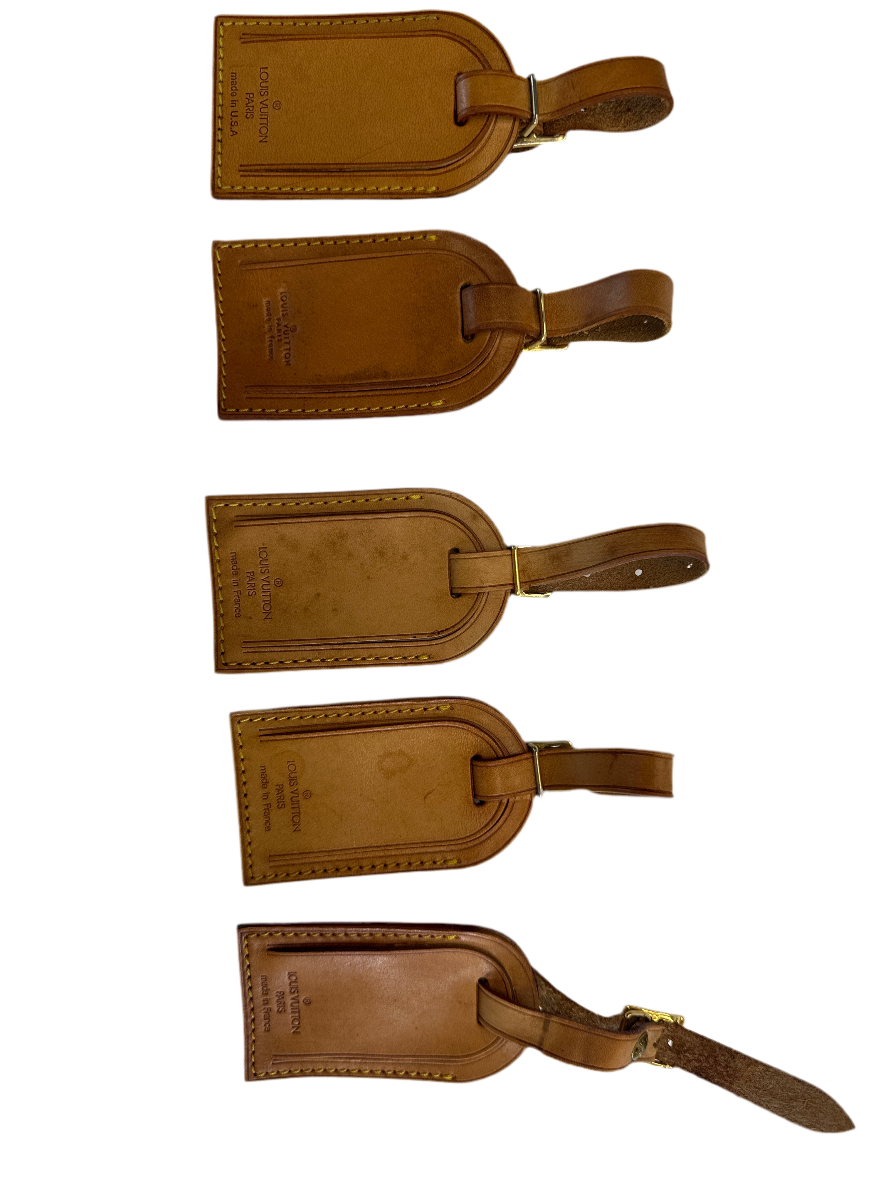 Set of 5 Louis Vuitton Luggage tags