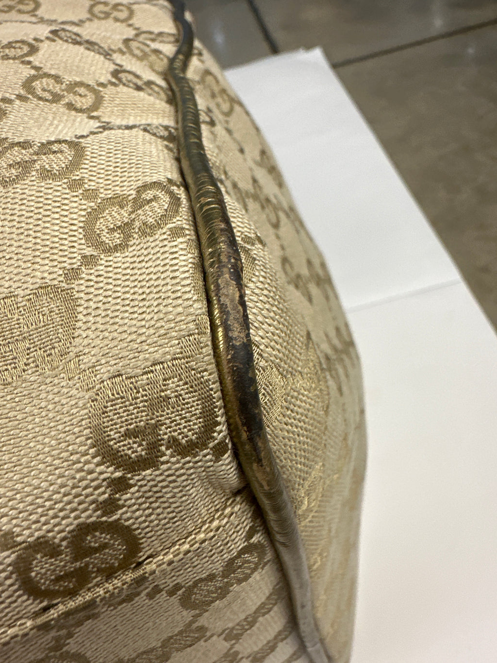 Gucci GG Canvas Web Duffle Bag