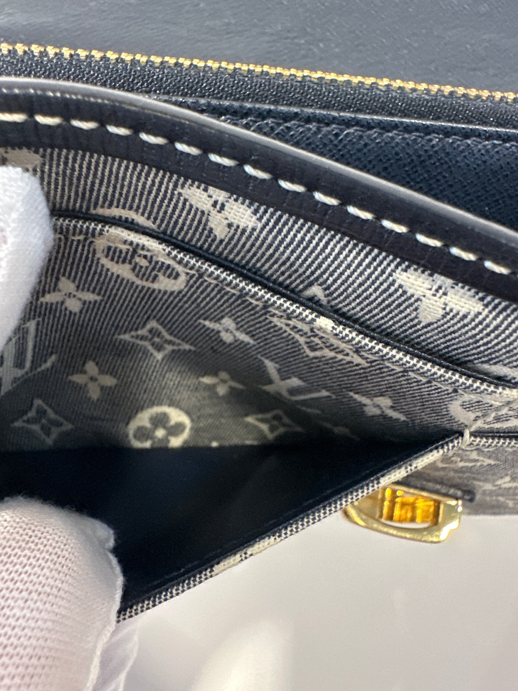 Louis Vuitton Encre Monogram Idylle Canvas and Leather Sarah Wallet with Box and Dust Bag